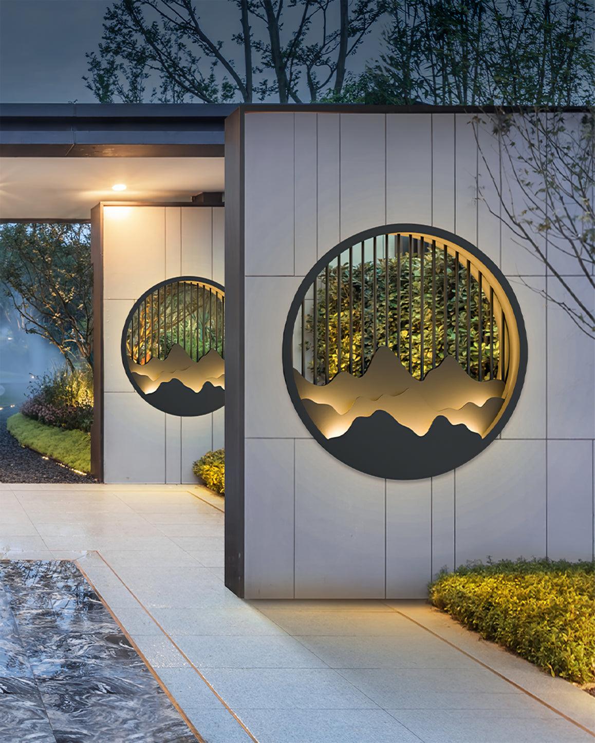 Sumi Mountain Circular Wall Light - Letslighting