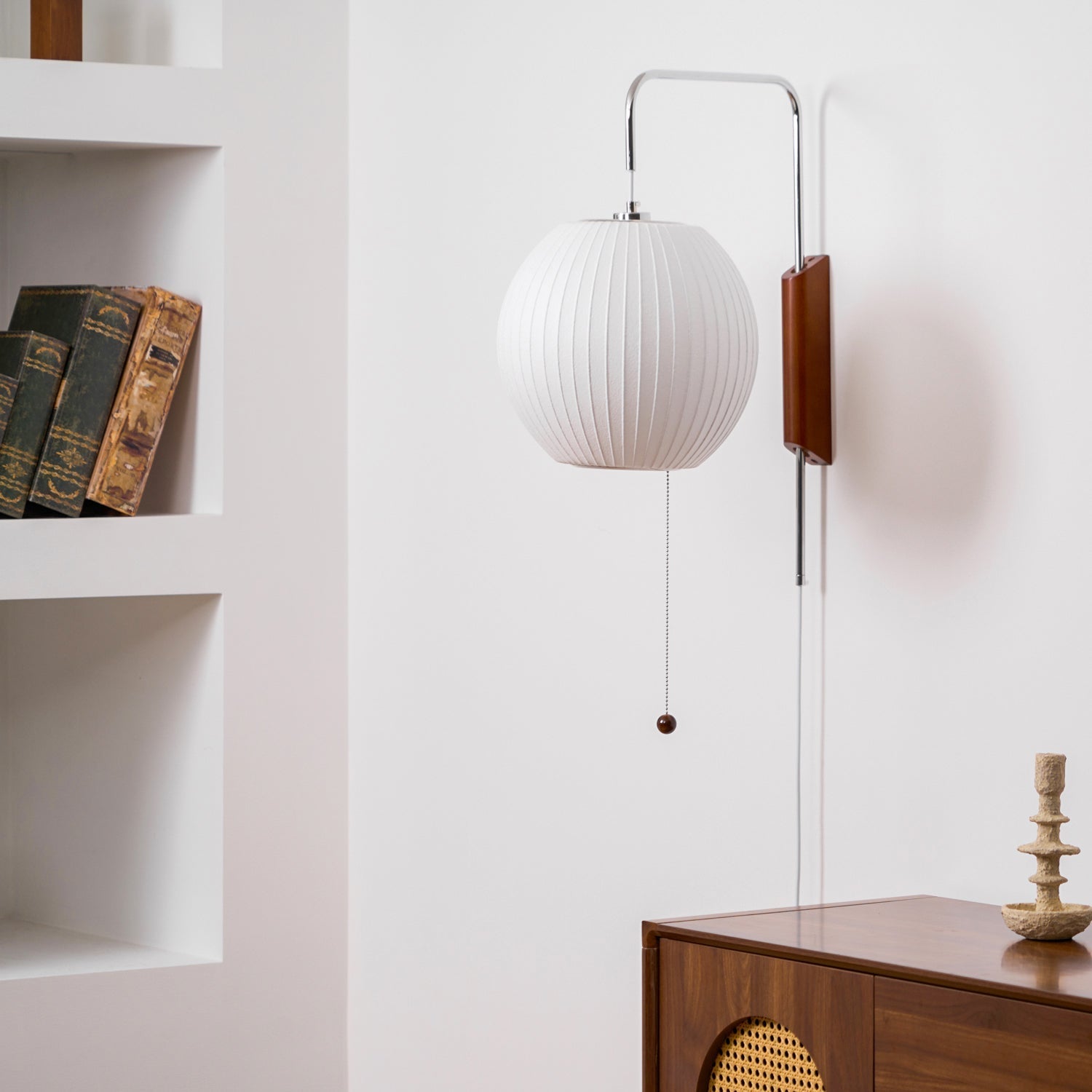 Lustra Wall Sconce Walnut Ball - Letslighting