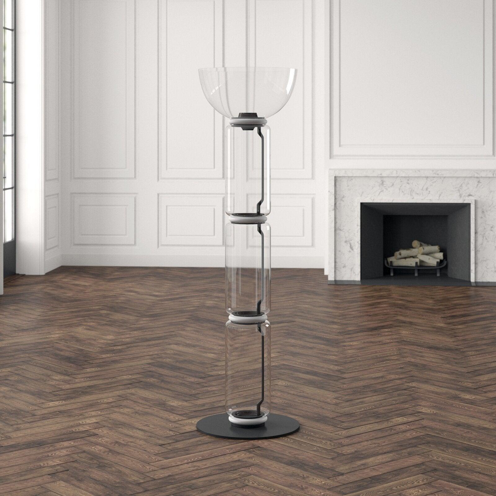 Lustra Floor Lamp Bamboo Glass - Letslighting