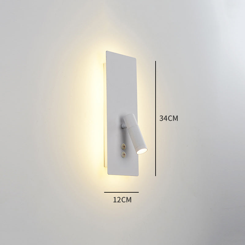 Ray Modern Flashlight Metal/Acrylic Wall Lamp Spotlight, Gold/Black/White