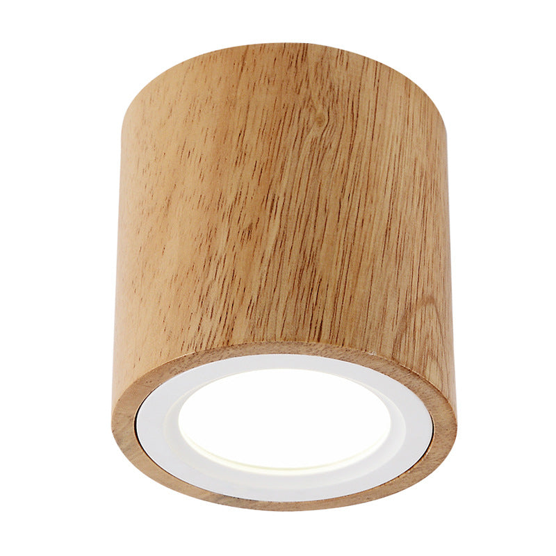 Muto Modern Wood Ceiling Light, Cylindrical, Corridor/Balcony