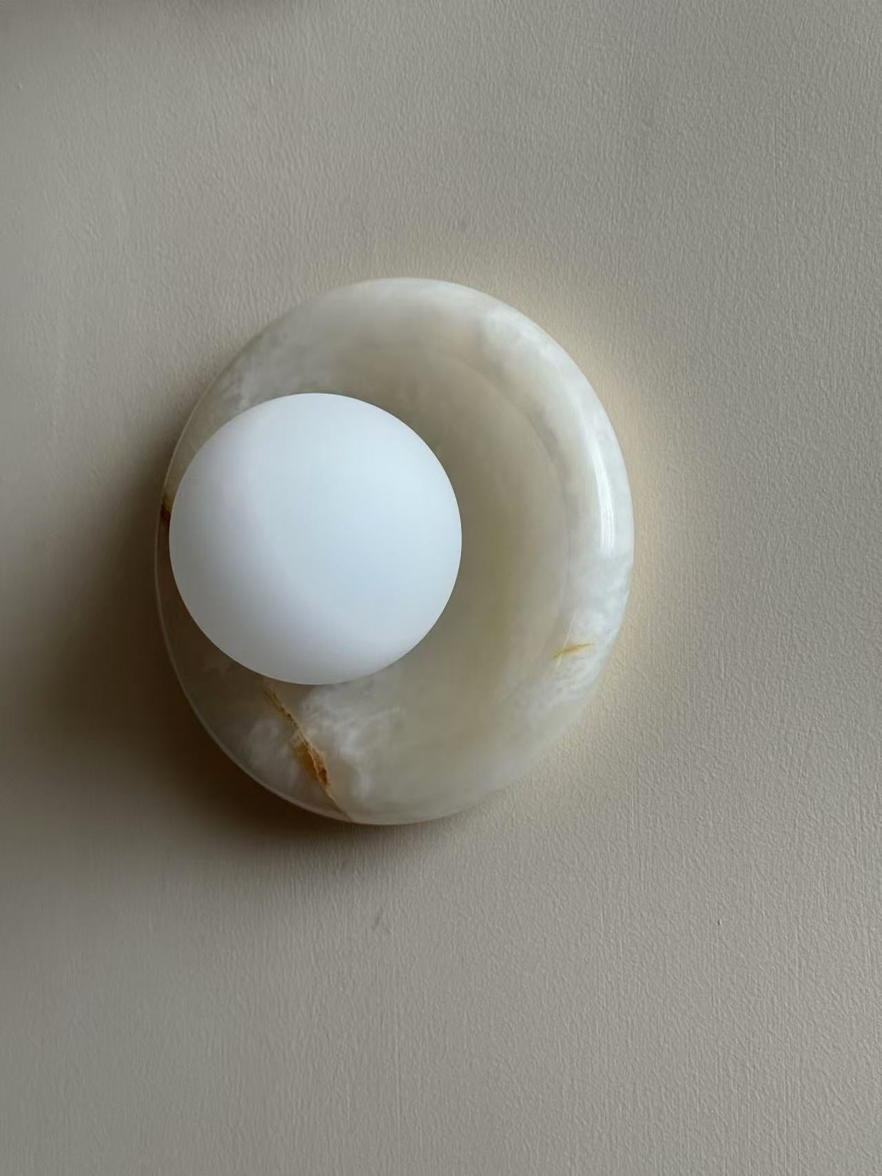 Aursilos Premium Nordic Art White Jade Glass Sconce Wall Lamp - Letslighting