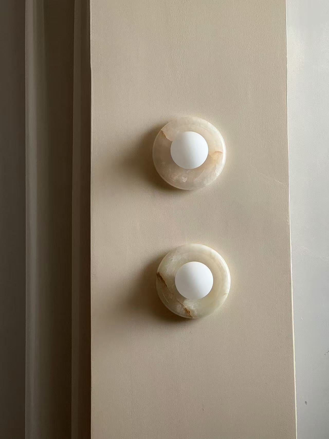 Aursilos Premium Nordic Art White Jade Glass Sconce Wall Lamp - Letslighting