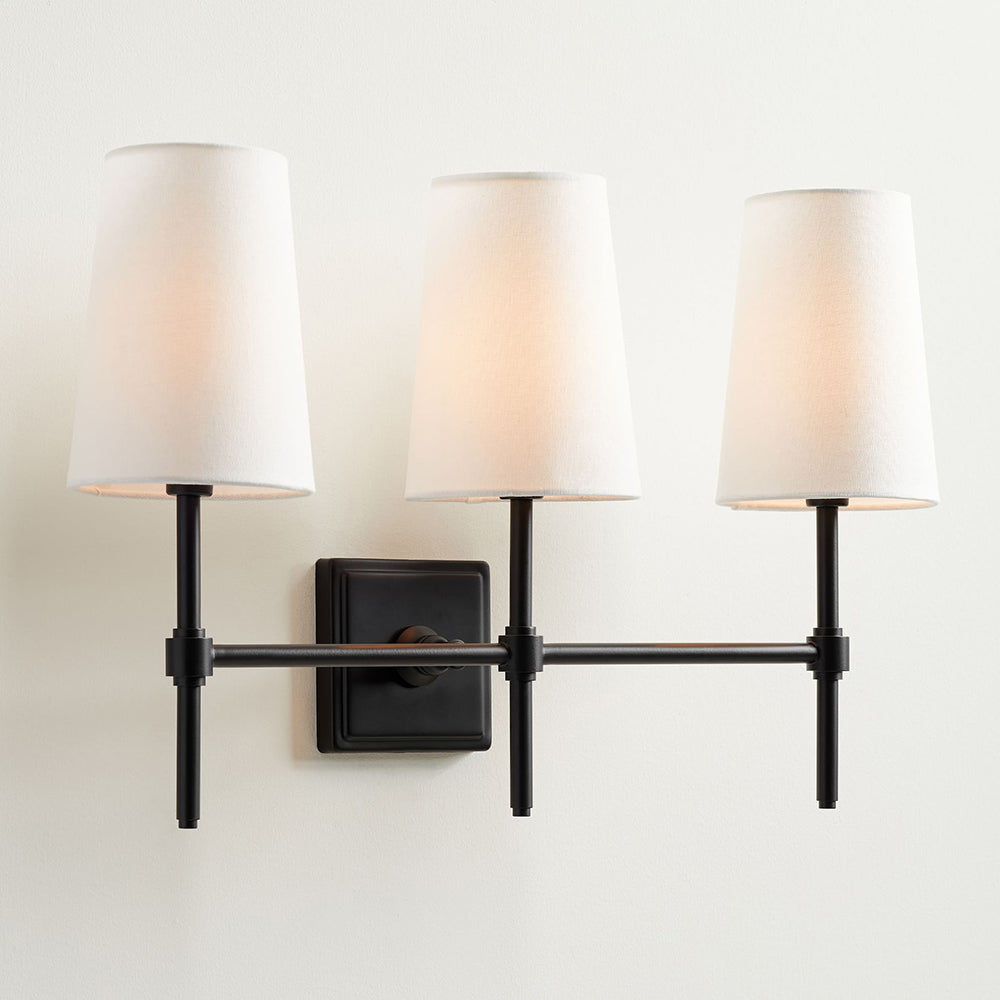 Vicarara Vintage Industrial Brass Fabric Wall Lamp - Letslighting