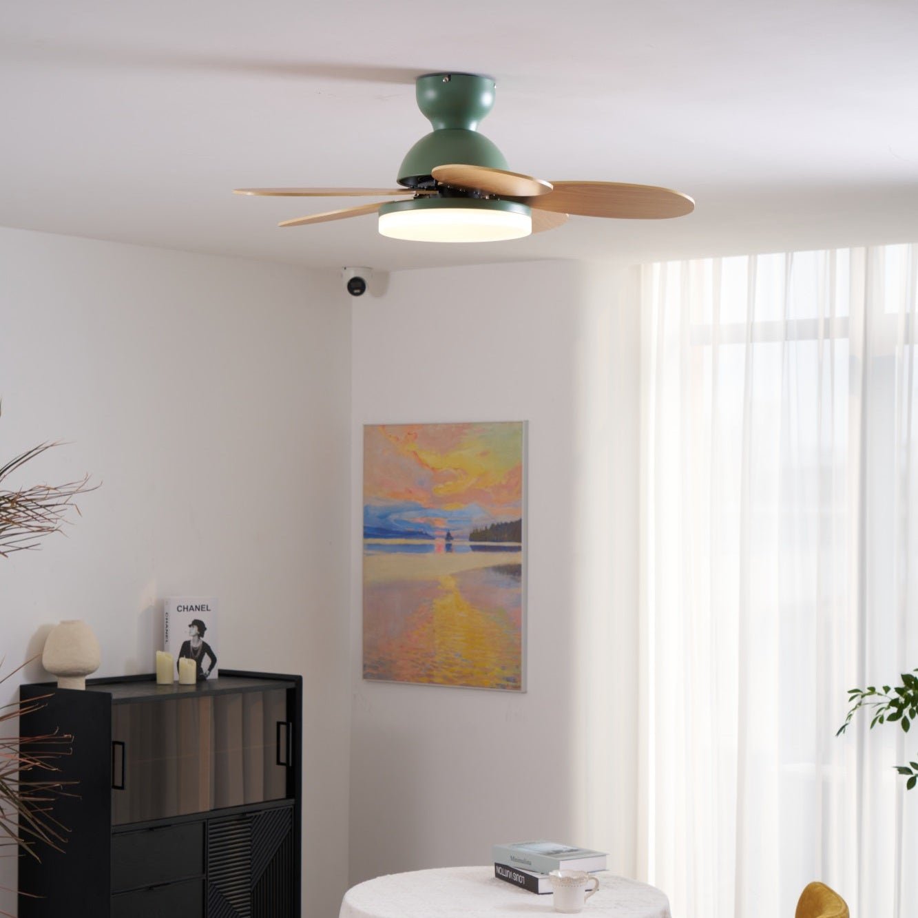 Liora Colorful Glass Kids Ceiling Fan Light - Letslighting