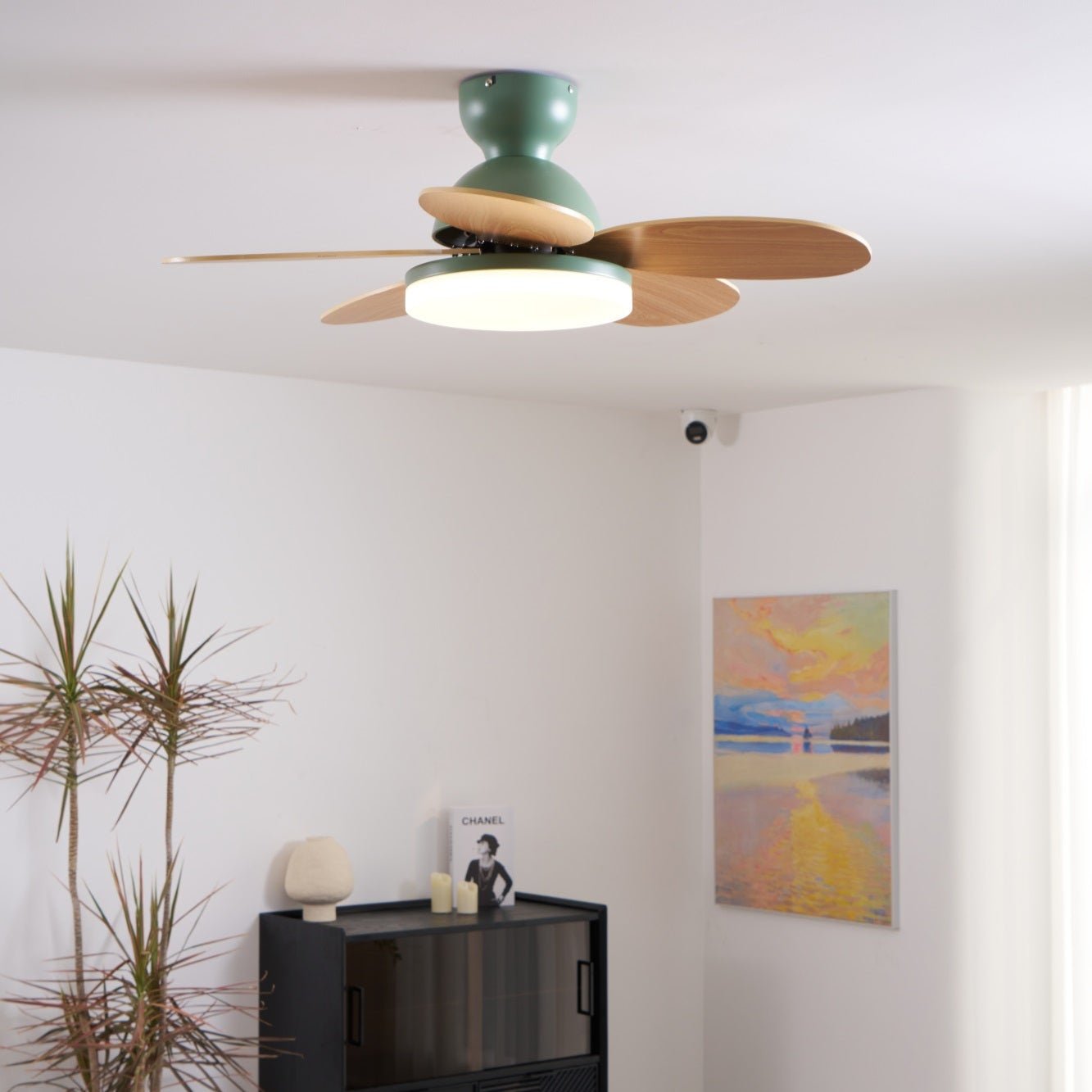 Liora Colorful Glass Kids Ceiling Fan Light - Letslighting