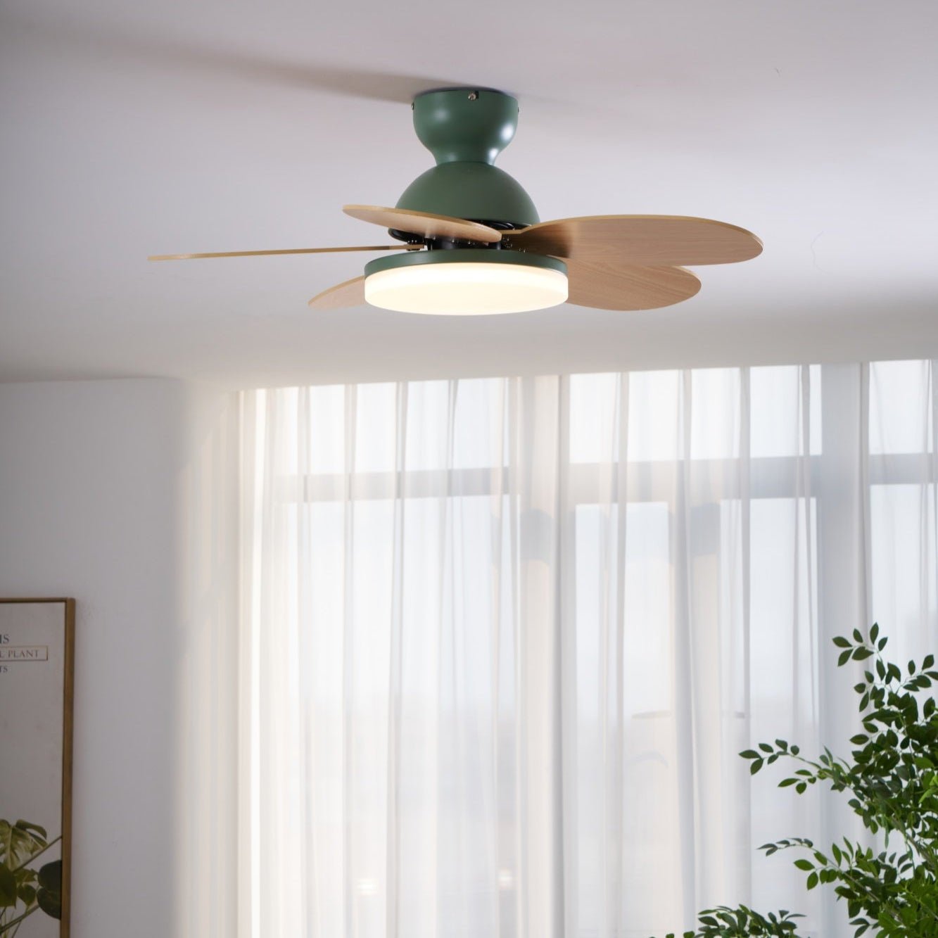 Liora Colorful Glass Kids Ceiling Fan Light - Letslighting