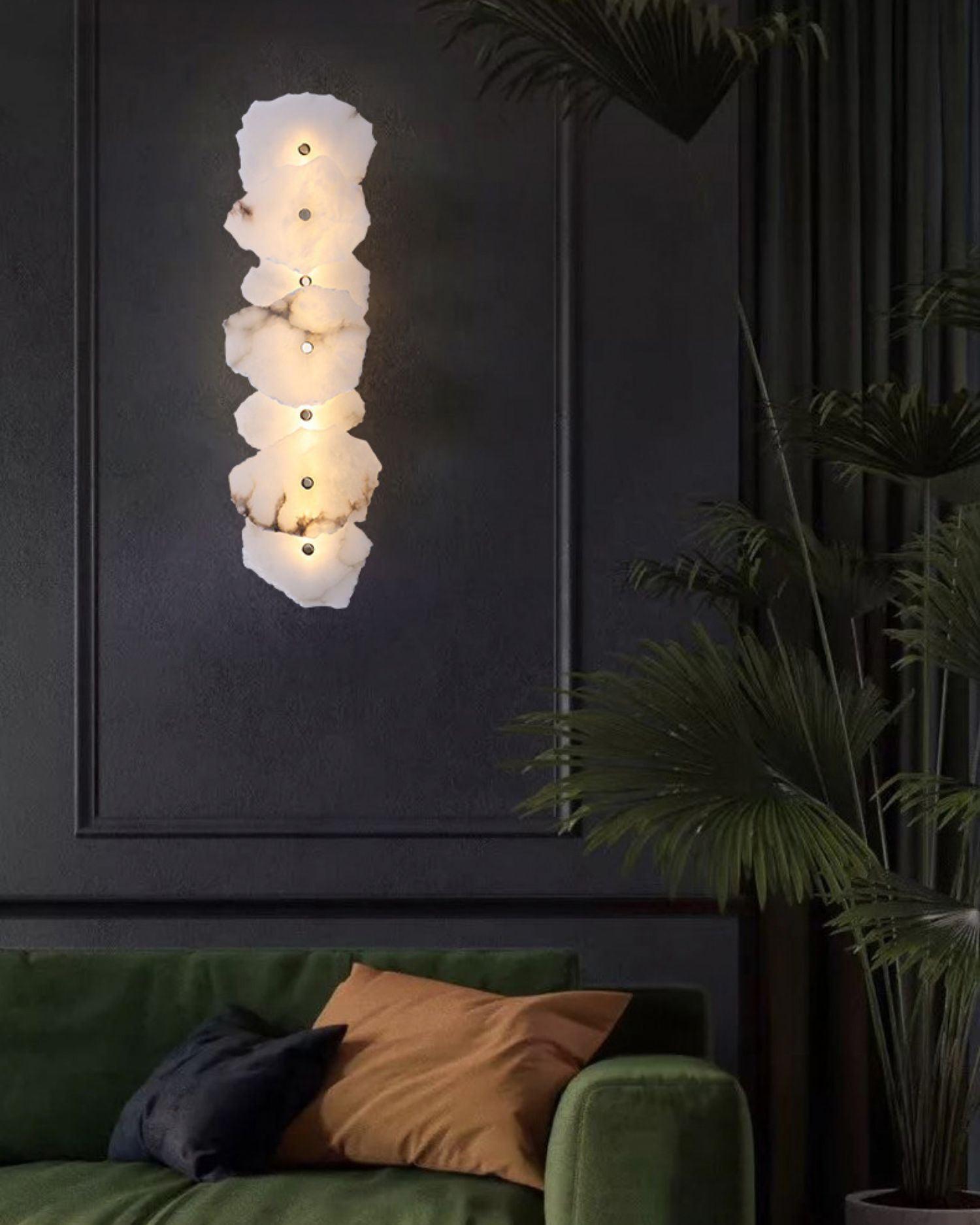 Alaeila Floral Cluster Alabaster Wall Light - Letslighting