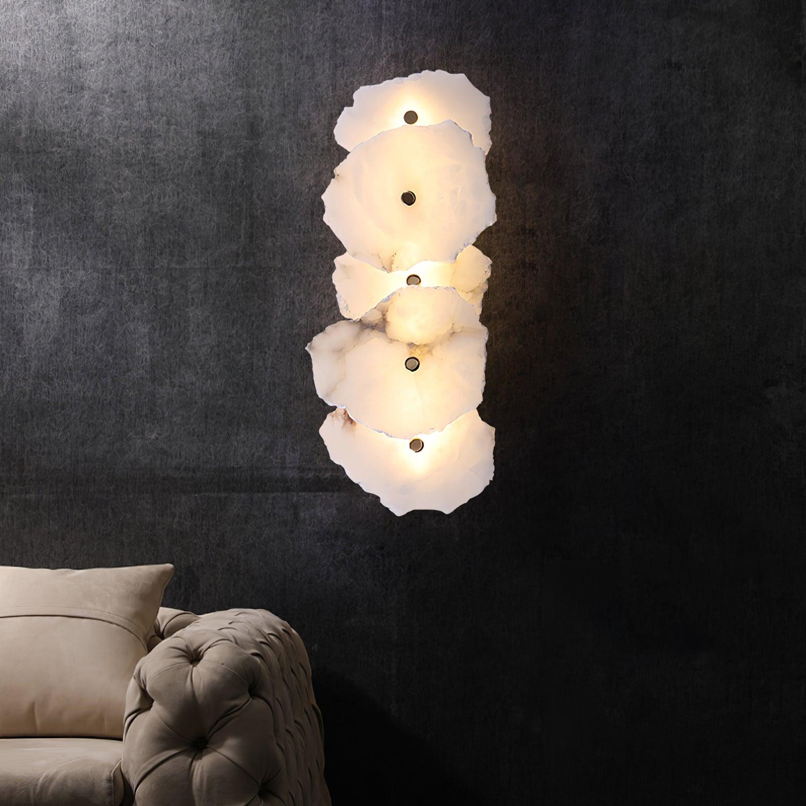 Alaeila Floral Cluster Alabaster Wall Light - Letslighting