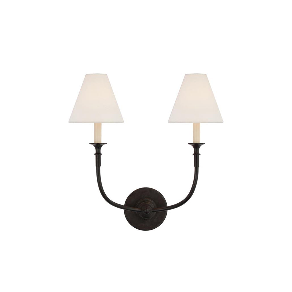 Cygnus Modern Minimalist Traditional Black Fabric Wall Lamp - Letslighting