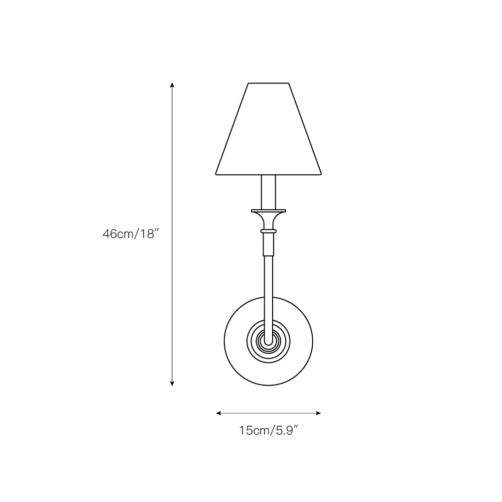 Cygnus Modern Minimalist Traditional Black Fabric Wall Lamp - Letslighting