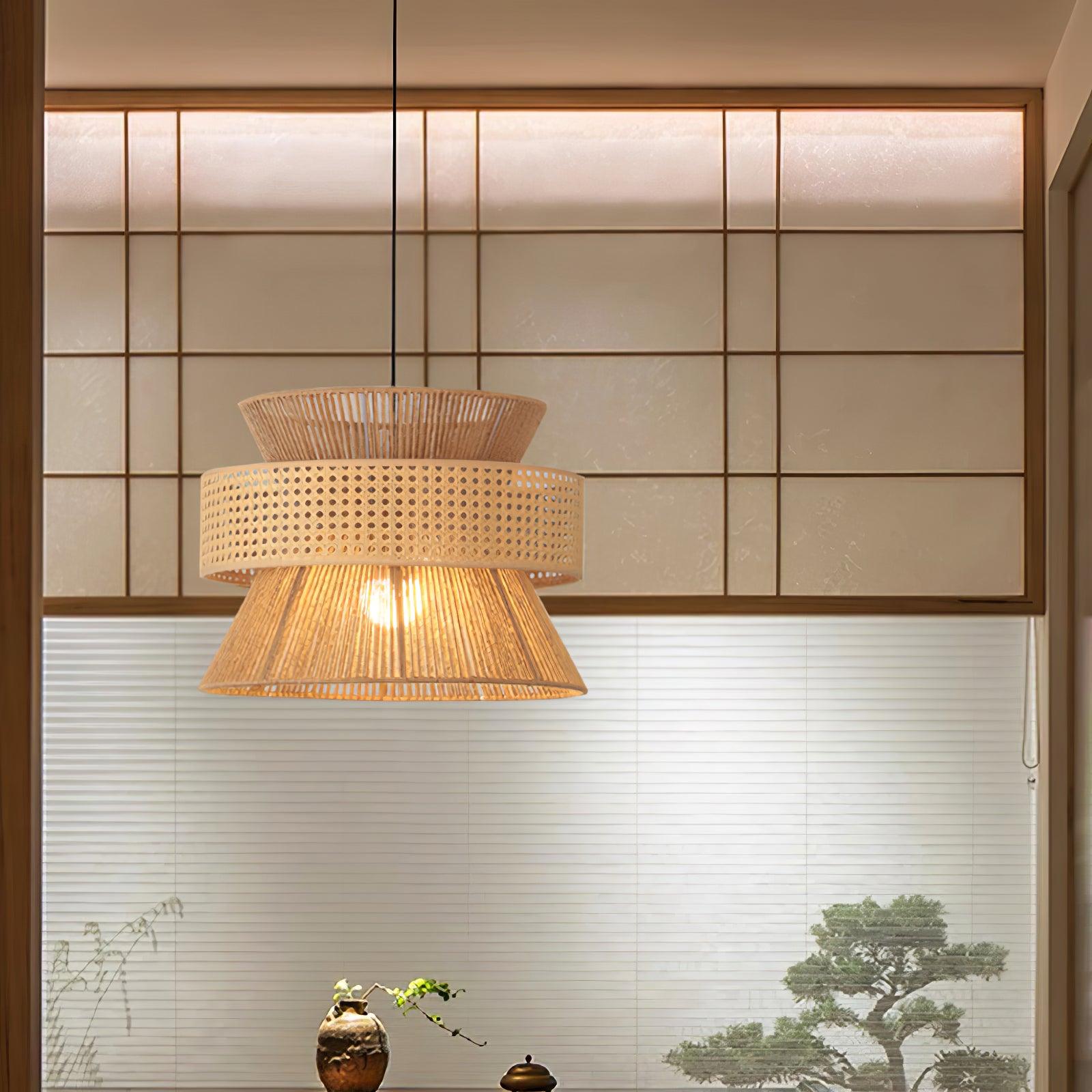 Ophelia Woven Rattan Pendant Light - Neutralighting