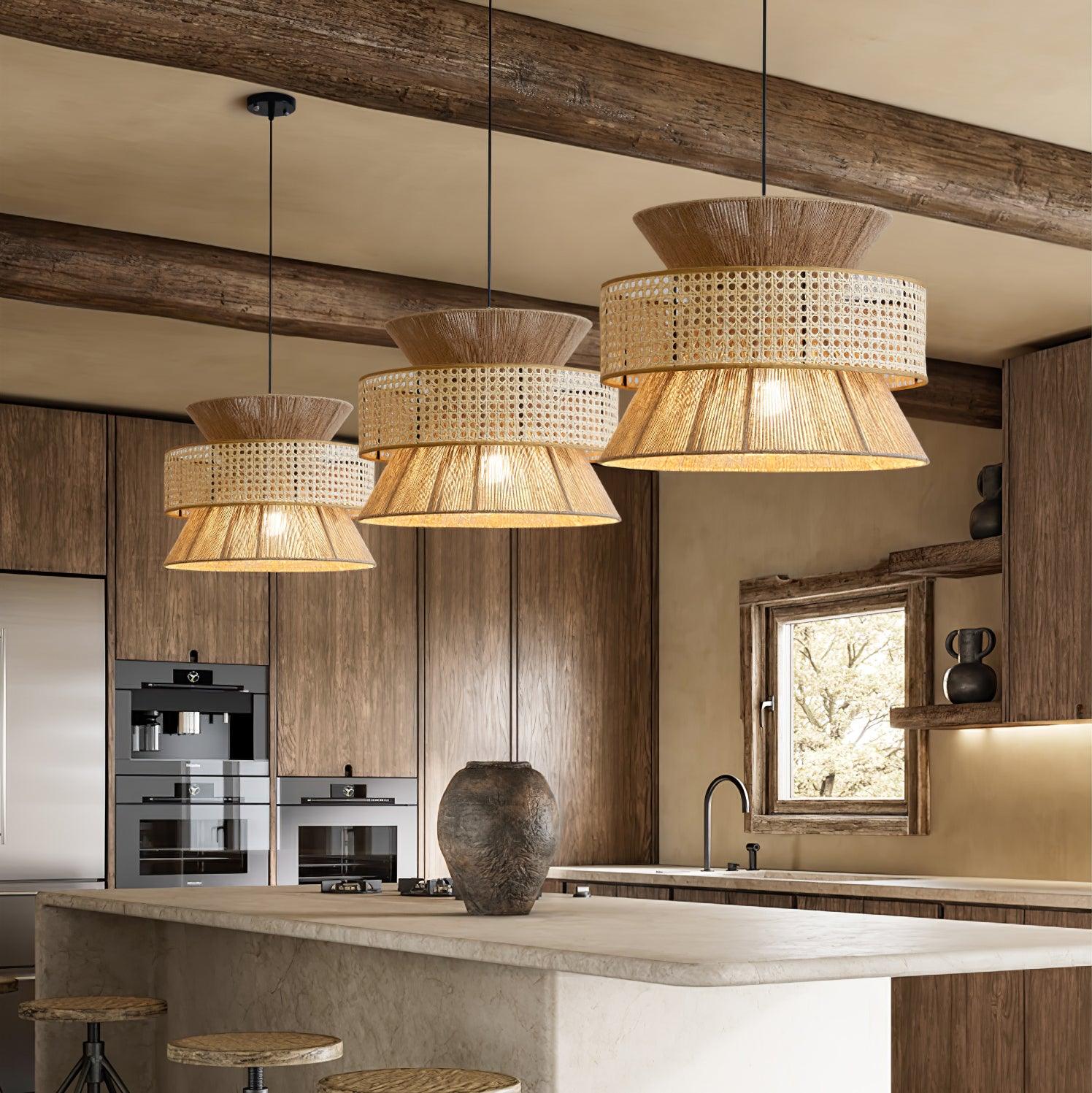Ophelia Woven Rattan Pendant Light - Neutralighting