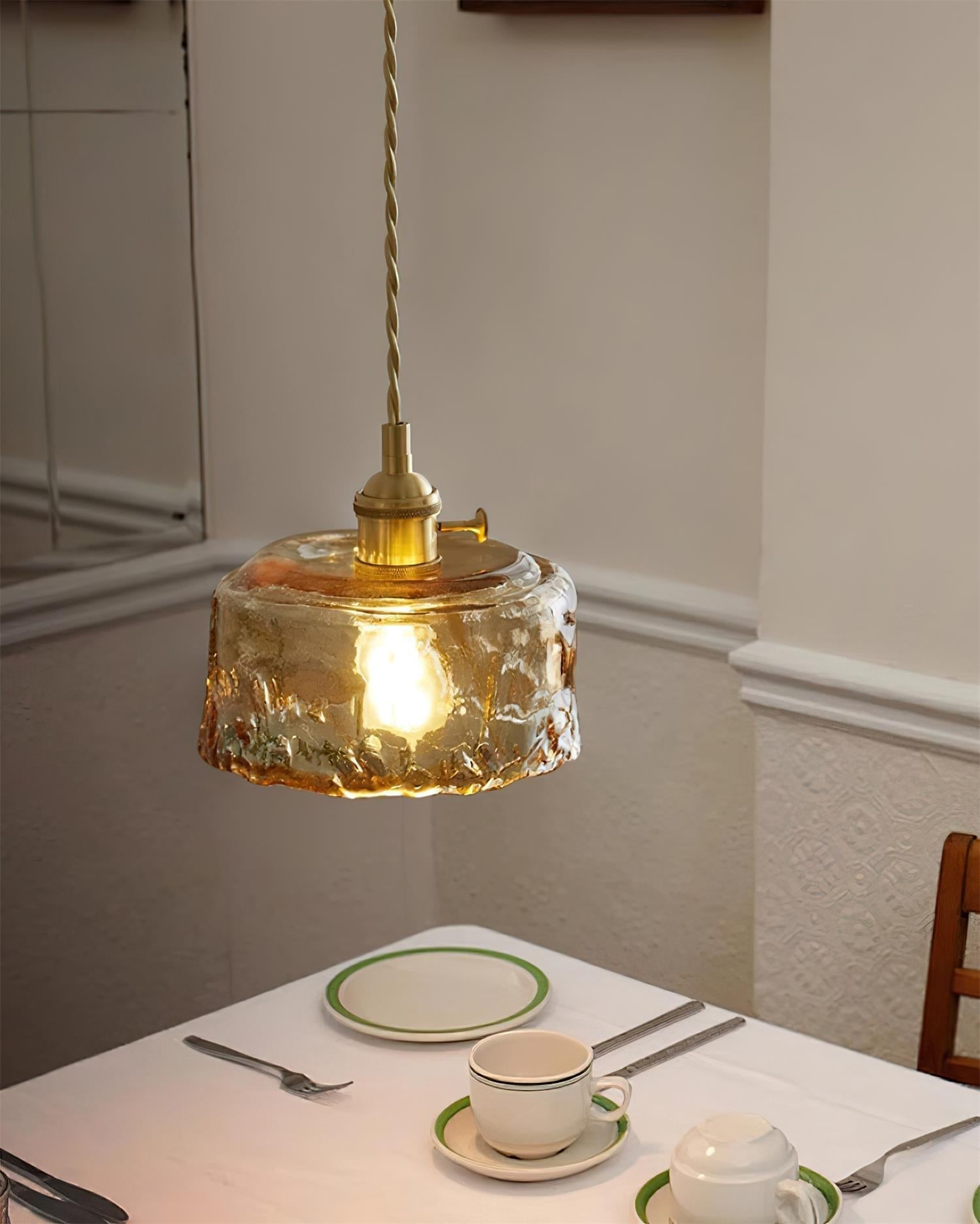 Amberlyn Vintage Amber Glass Pendant Light - Neutralighting