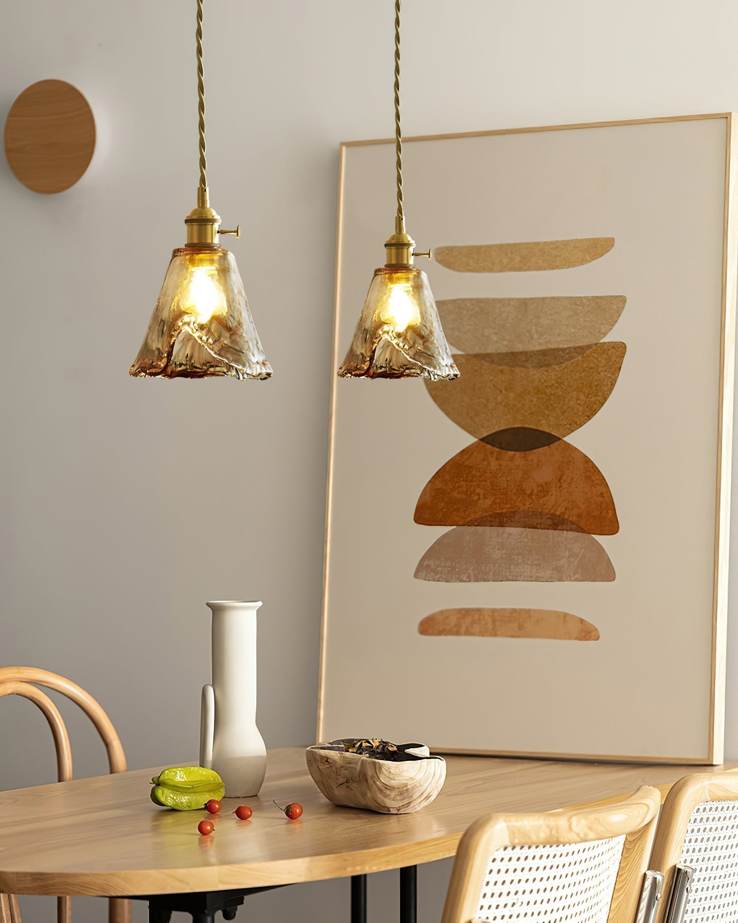 Amberlyn Vintage Amber Glass Pendant Light - Neutralighting