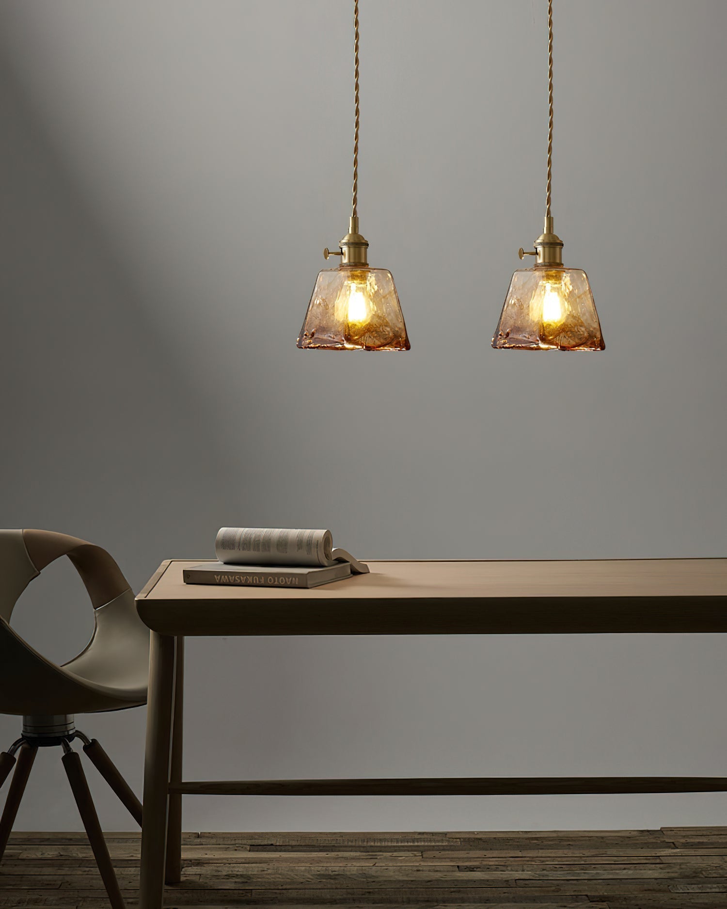 Amberlyn Vintage Amber Glass Pendant Light - Neutralighting