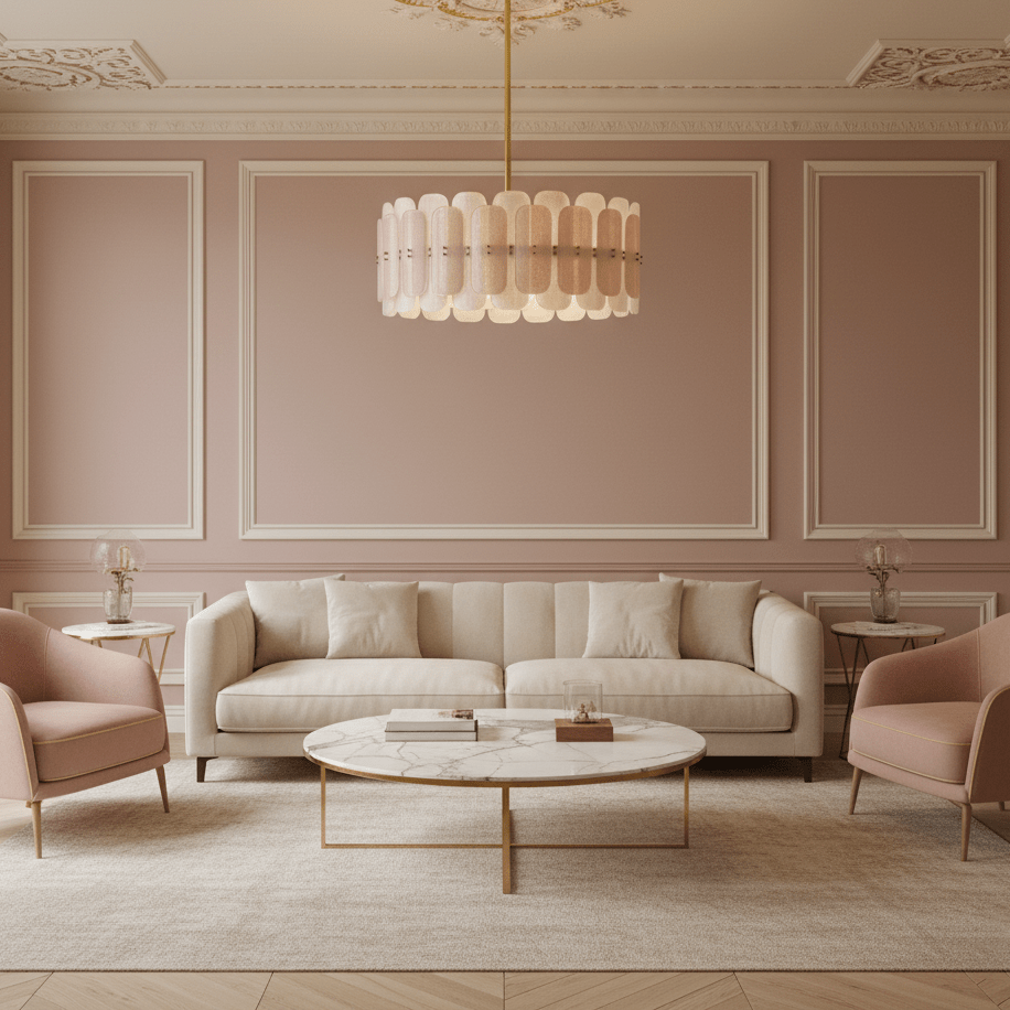 Rosalinne Modern Iron & Glass Chandelier