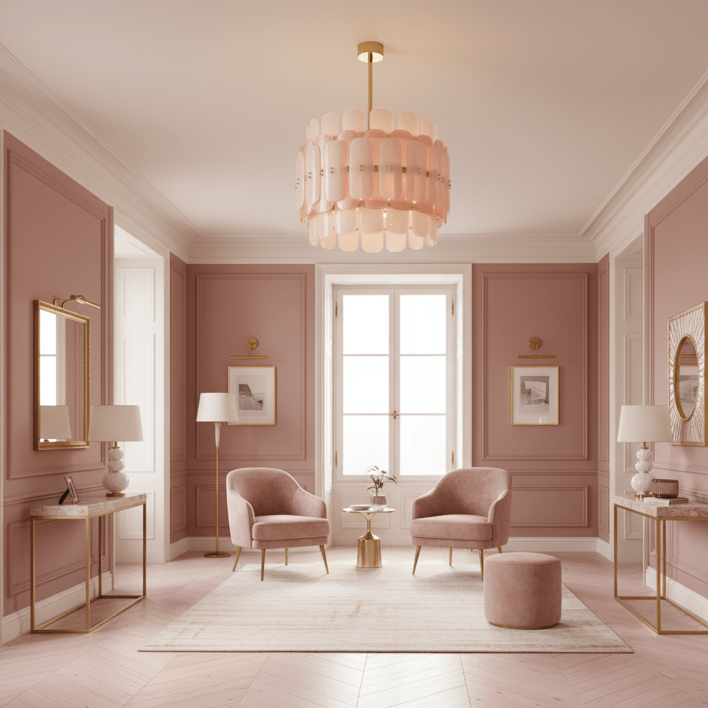 Rosalinne Modern Iron & Glass Chandelier