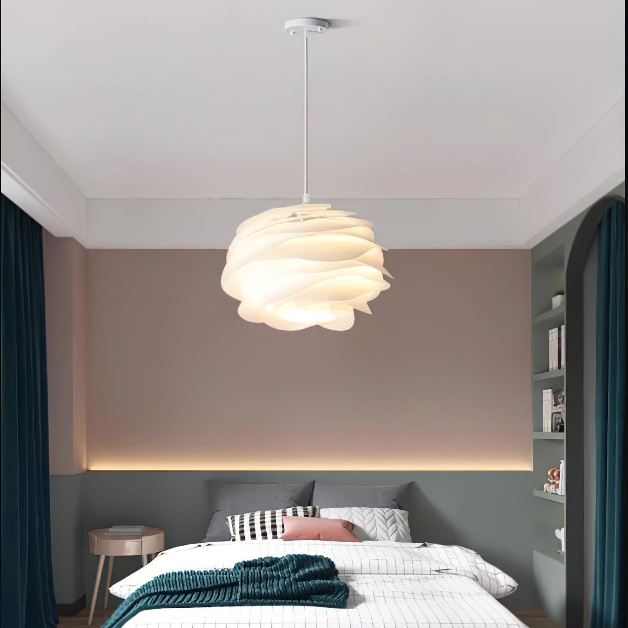 Solara Pendant Lamp PVC Rose Floral Layered Romantic - Letslighting