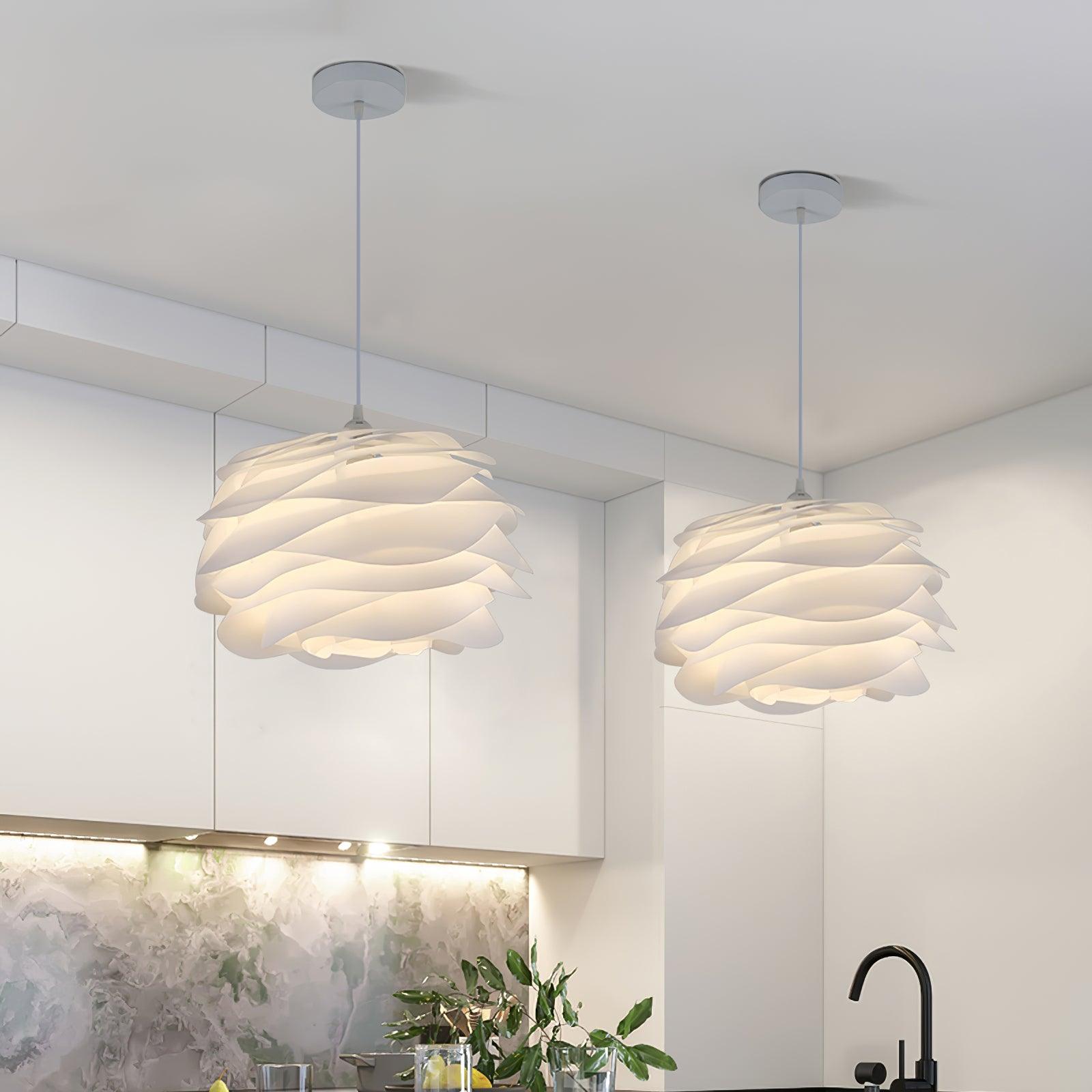 Solara Pendant Lamp PVC Rose Floral Layered Romantic - Letslighting