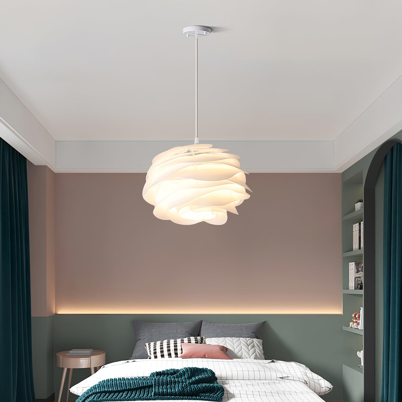 Solara Pendant Lamp PVC Rose Floral Layered Romantic - Letslighting