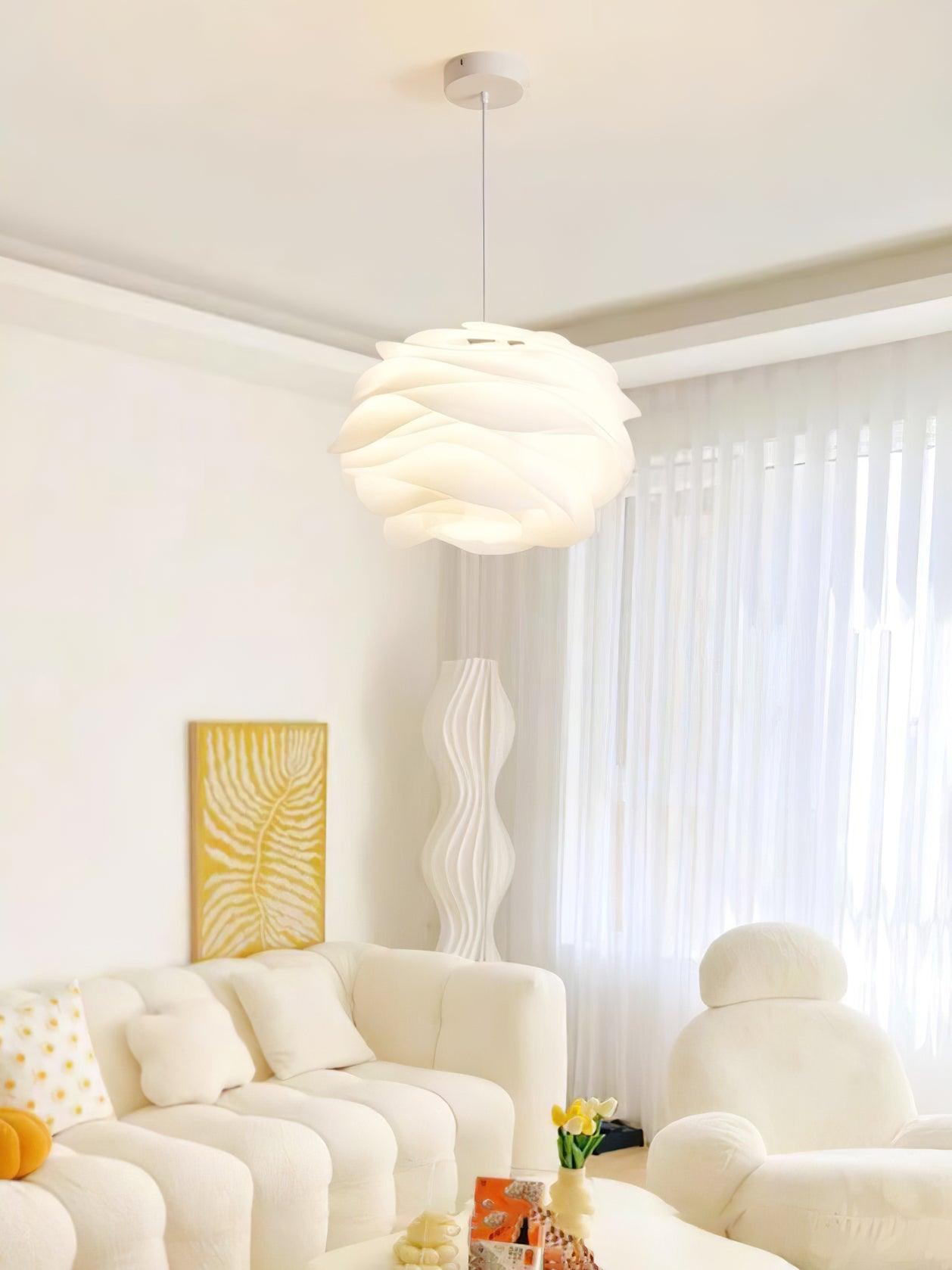 Solara Pendant Lamp PVC Rose Floral Layered Romantic - Letslighting