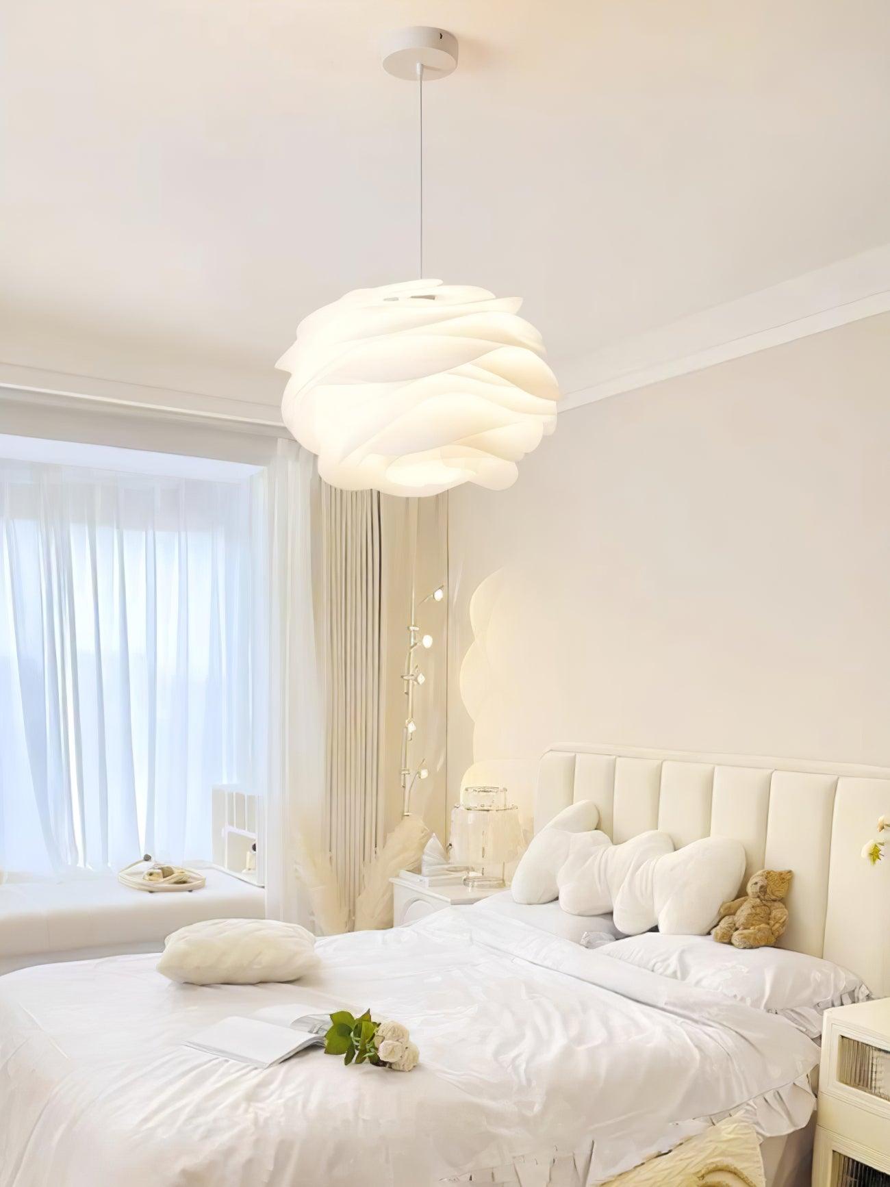 Solara Pendant Lamp PVC Rose Floral Layered Romantic - Letslighting