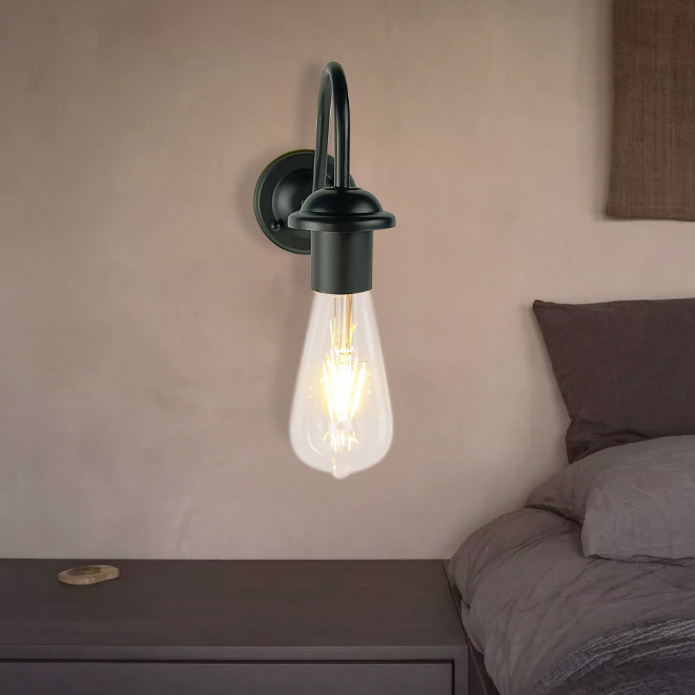 Silva Simple Retro Wrought Iron Wall Lamp for Garden