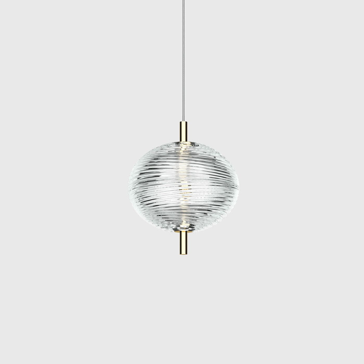 Valentina Designer Art Modern Pendant Light, Black/Gold