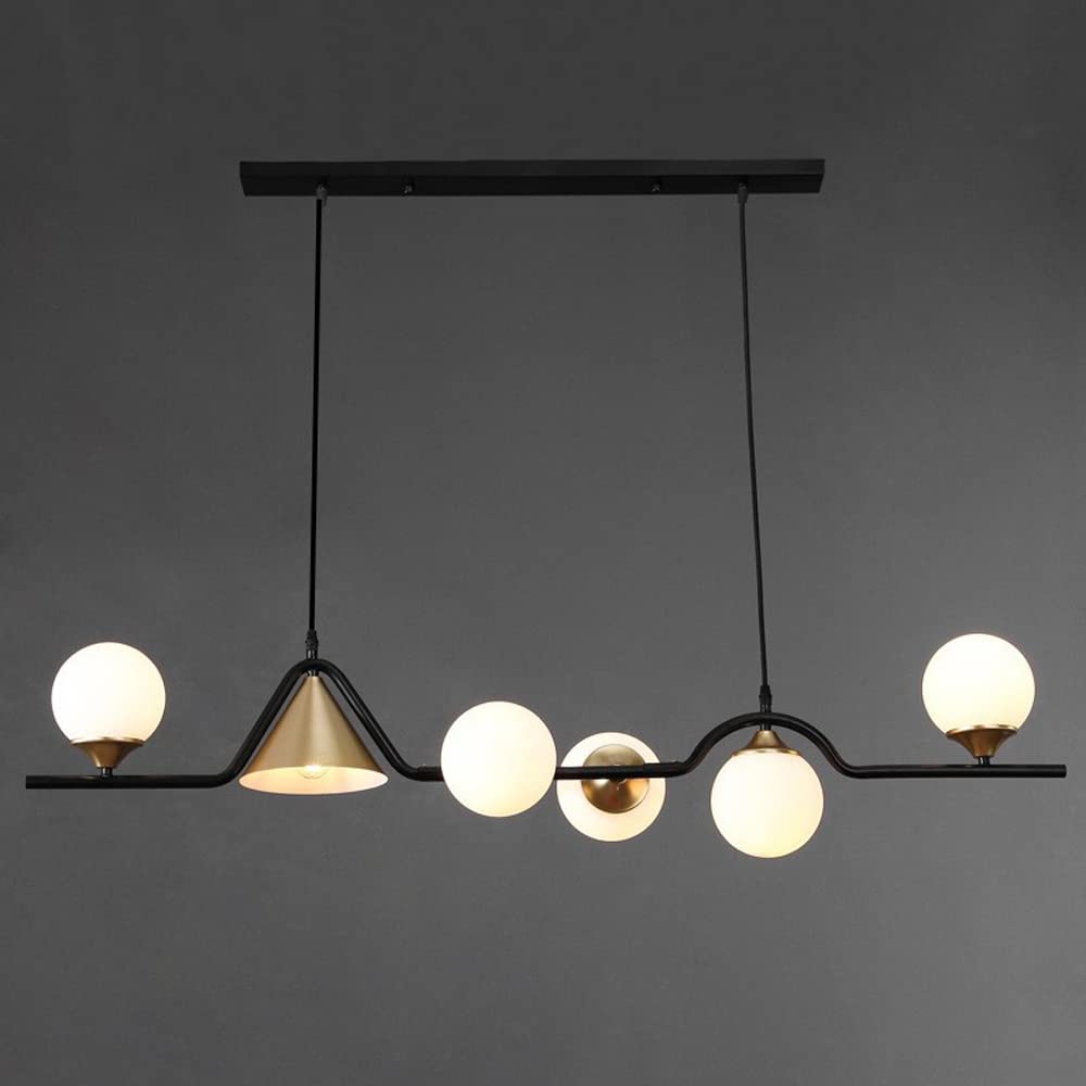 Arisha Modern LED Pendant Light Black/Gold Glass Living Room/Bedroom