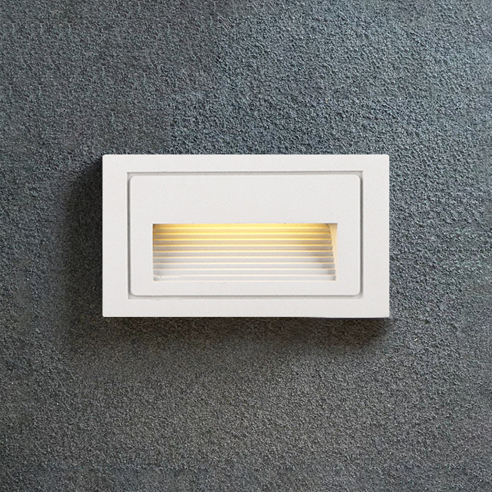 Ray Modern Metal Square Outdoor Deck/Step Light, Black