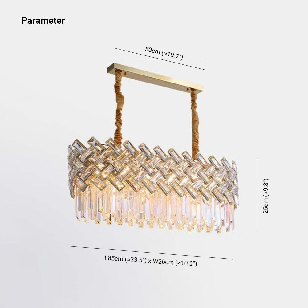 Kristy Luxury Gold Chandelier, Crystal & Metal