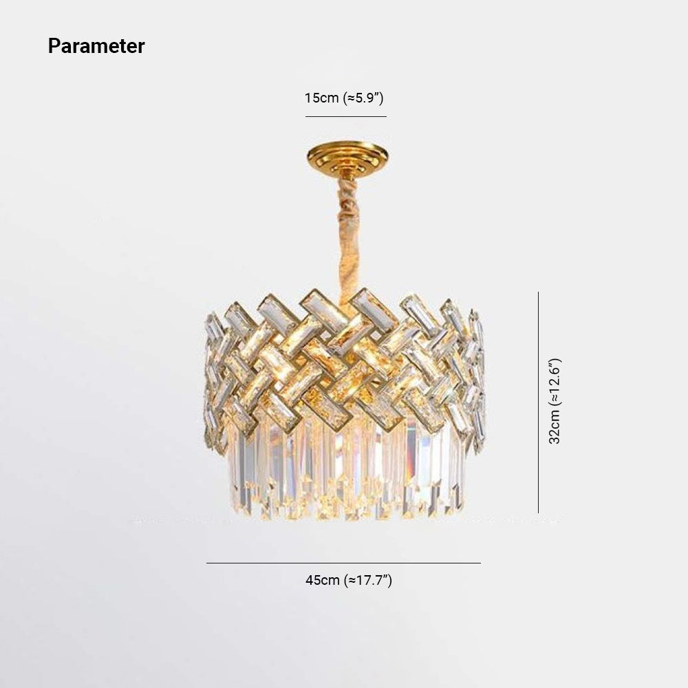Kristy Luxury Gold Chandelier, Crystal & Metal