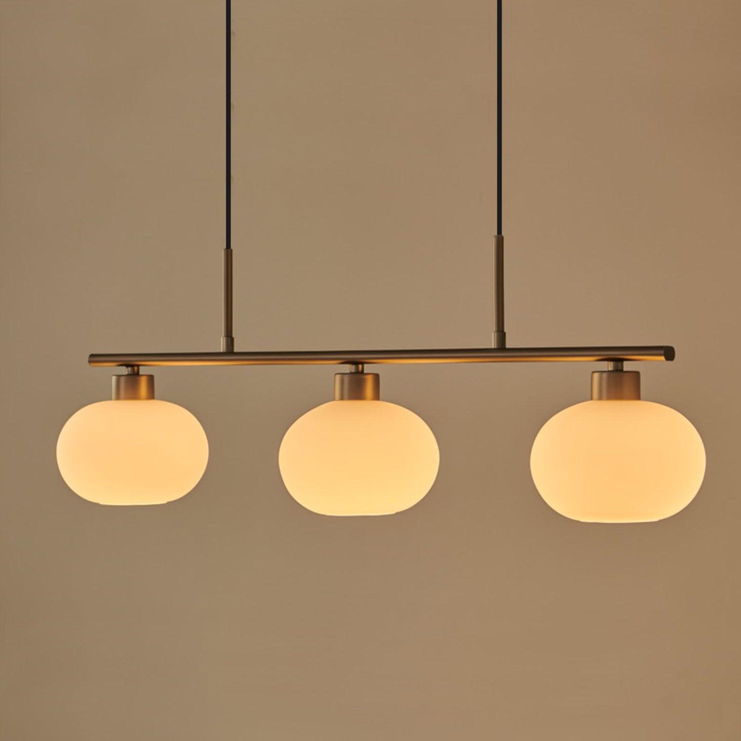 Lustra Pendant Lamp 3-Light Globe Shaped Linear - Letslighting