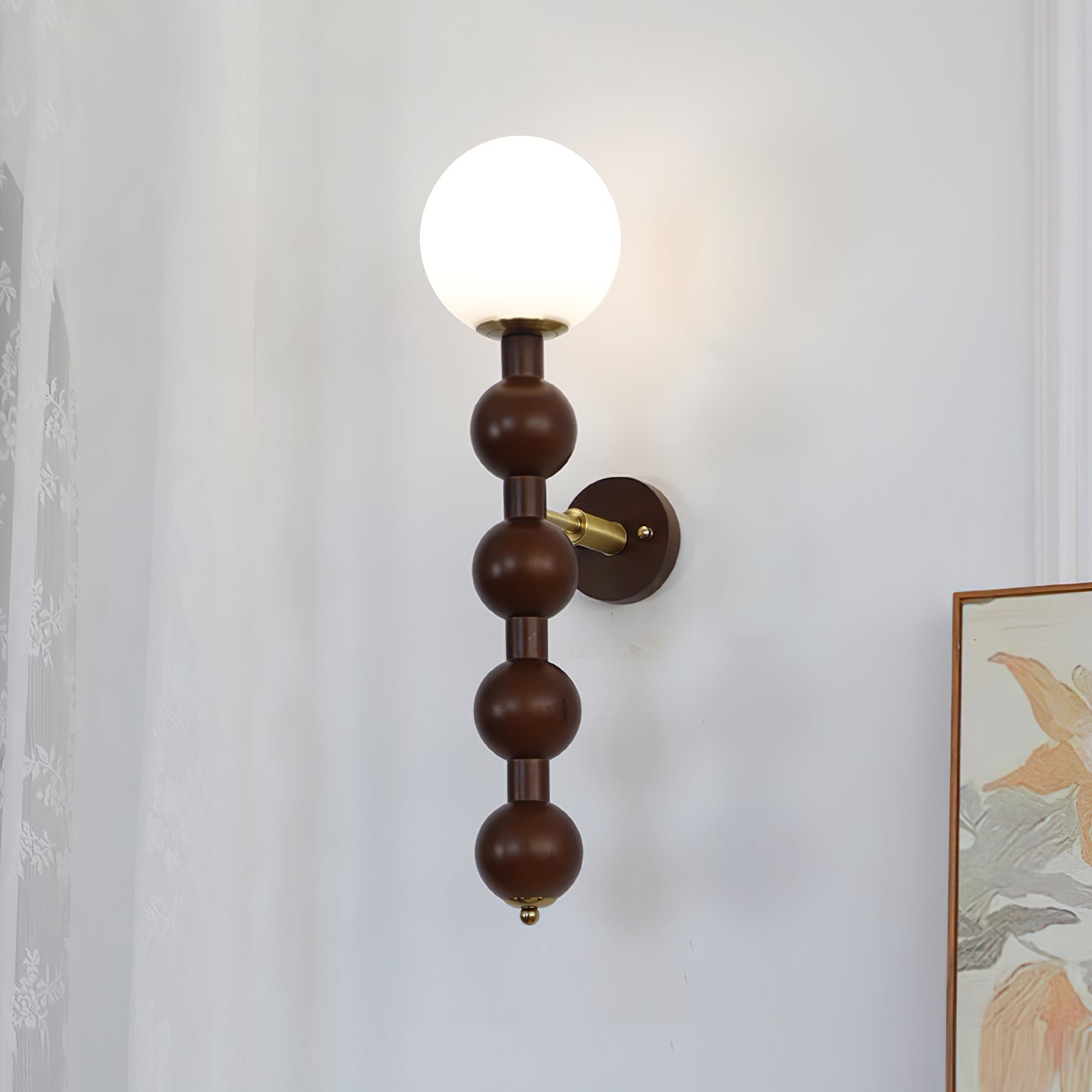 Wall Lamp Gourd in Wood and Glass Modern Style - Letslighting