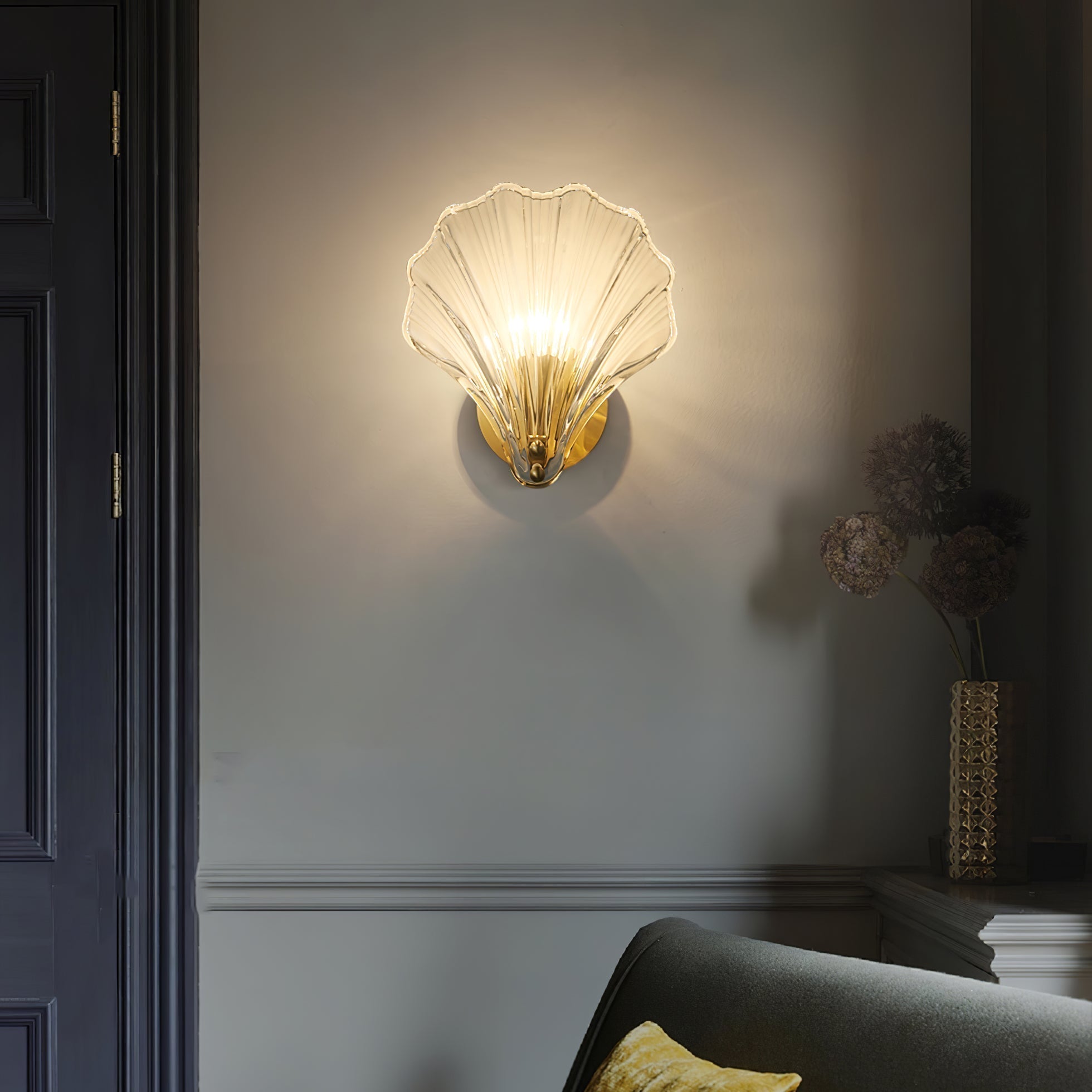 Respected Applique Murale en Verre et Laiton Premium - Neutralighting
