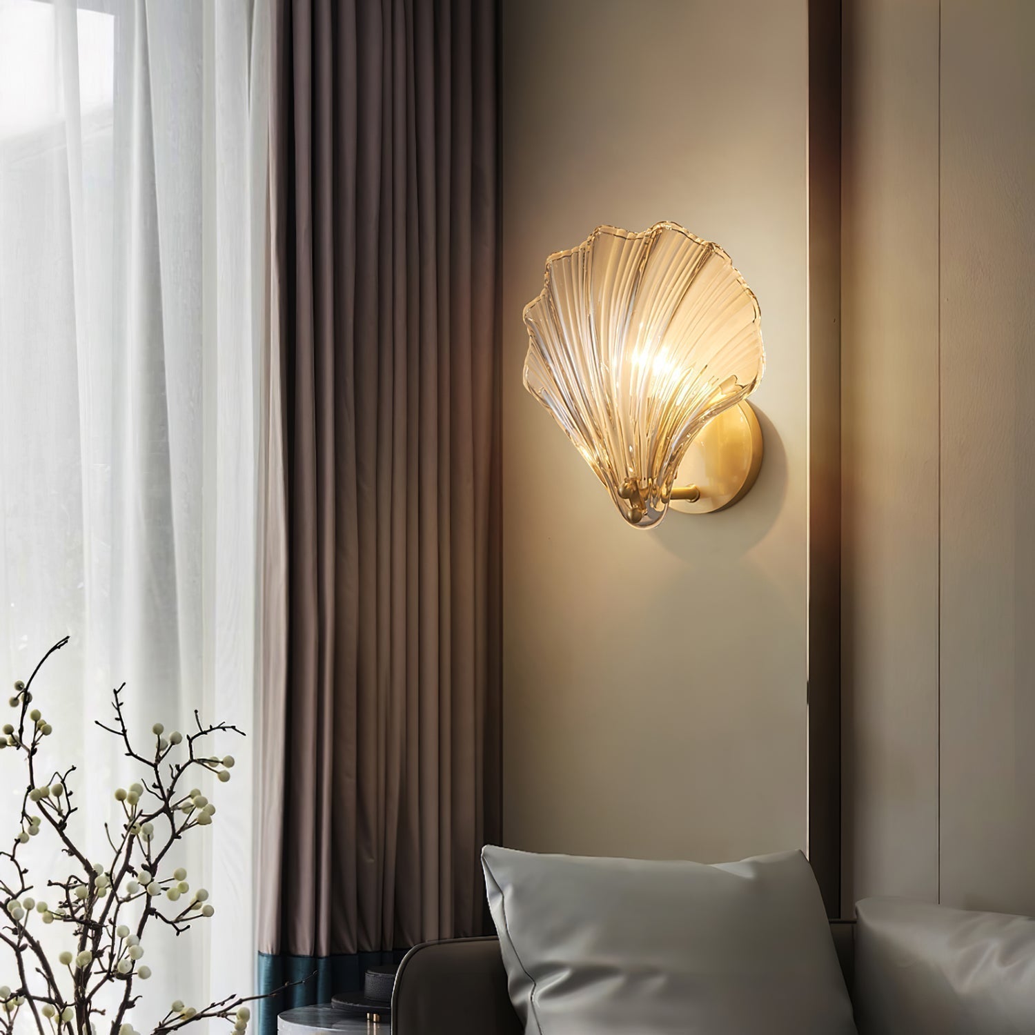 Respected Applique Murale en Verre et Laiton Premium - Neutralighting