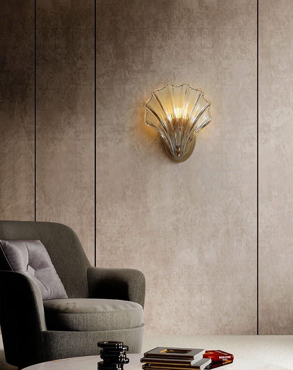 Respected Applique Murale en Verre et Laiton Premium - Neutralighting