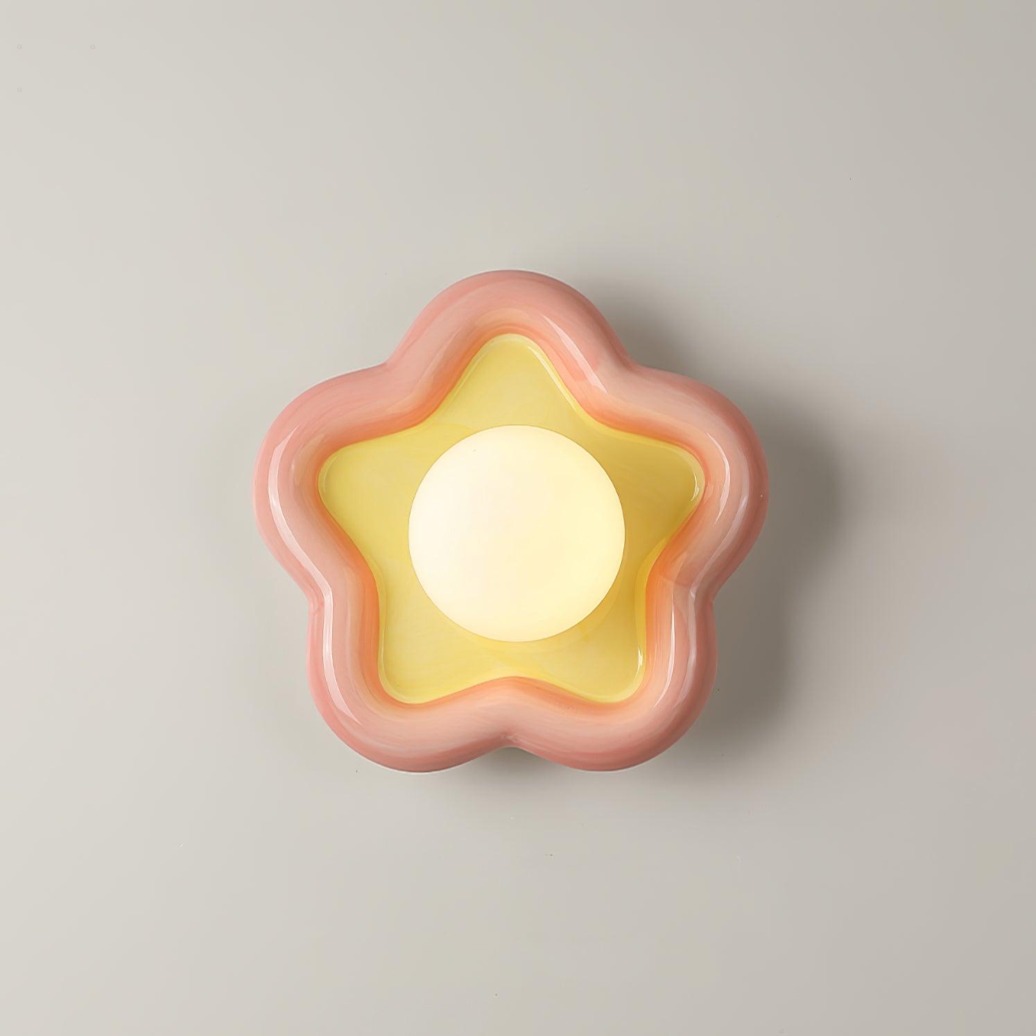 Petani Applique murale à fleurs roses et jaunes - Neutralighting