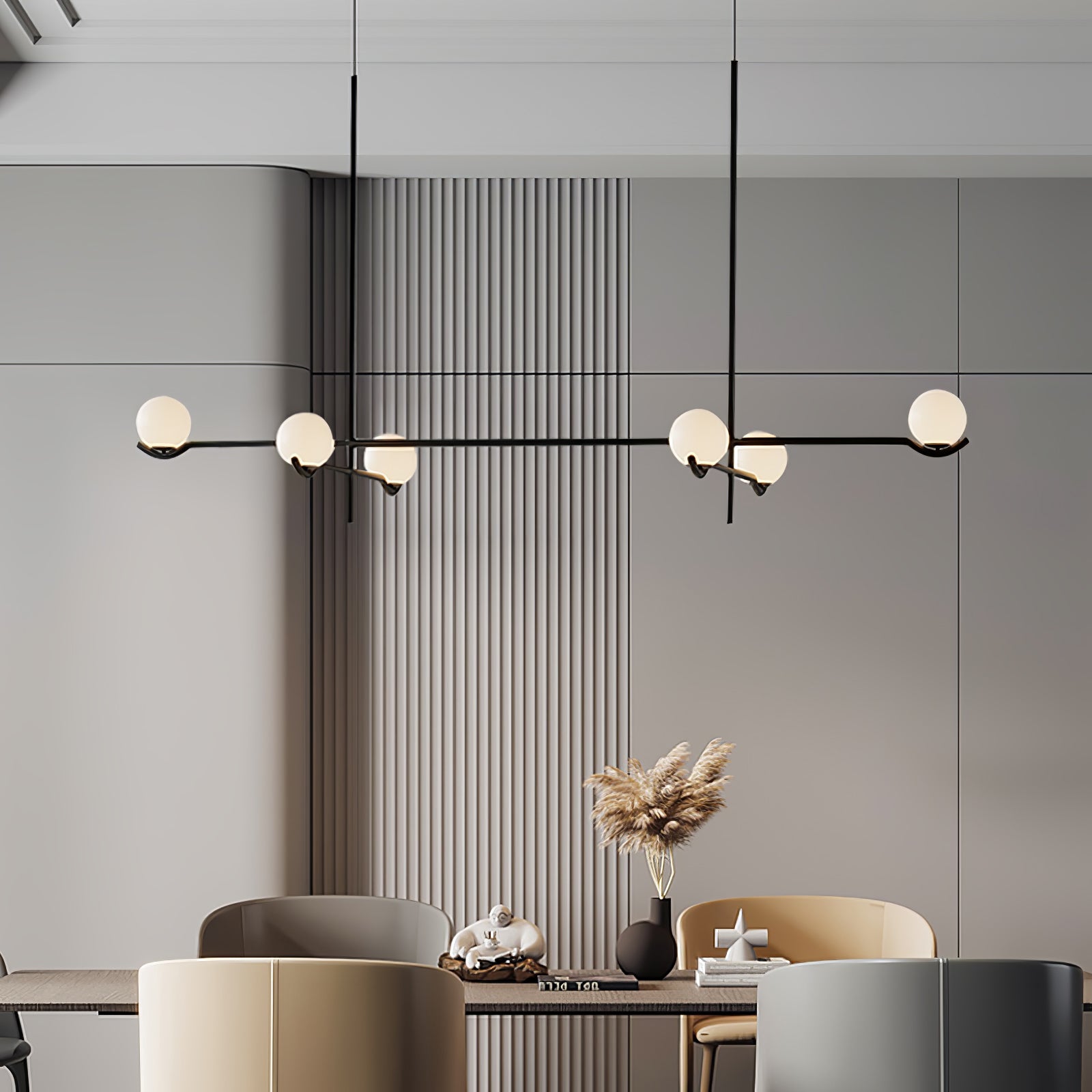 Fayno White Globe Chandelier - Neutralighting