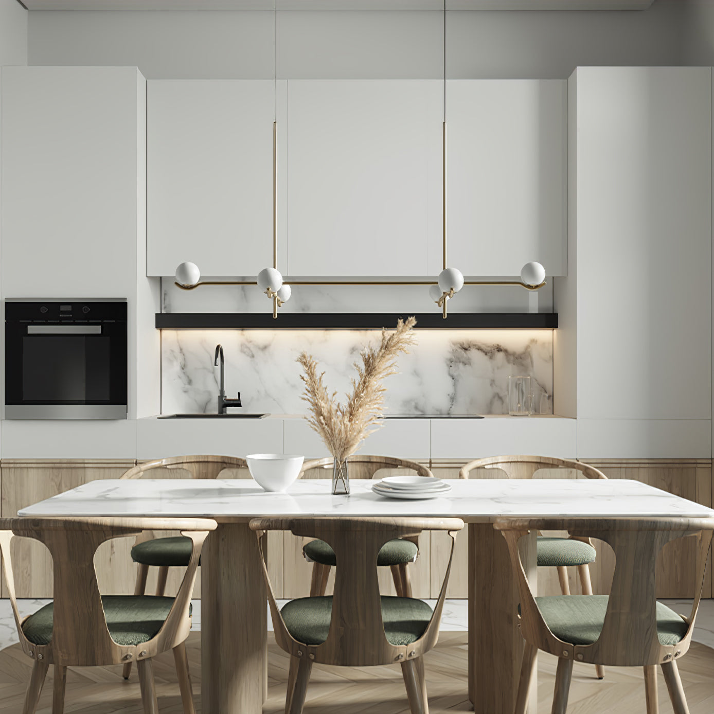 Fayno White Globe Chandelier - Neutralighting
