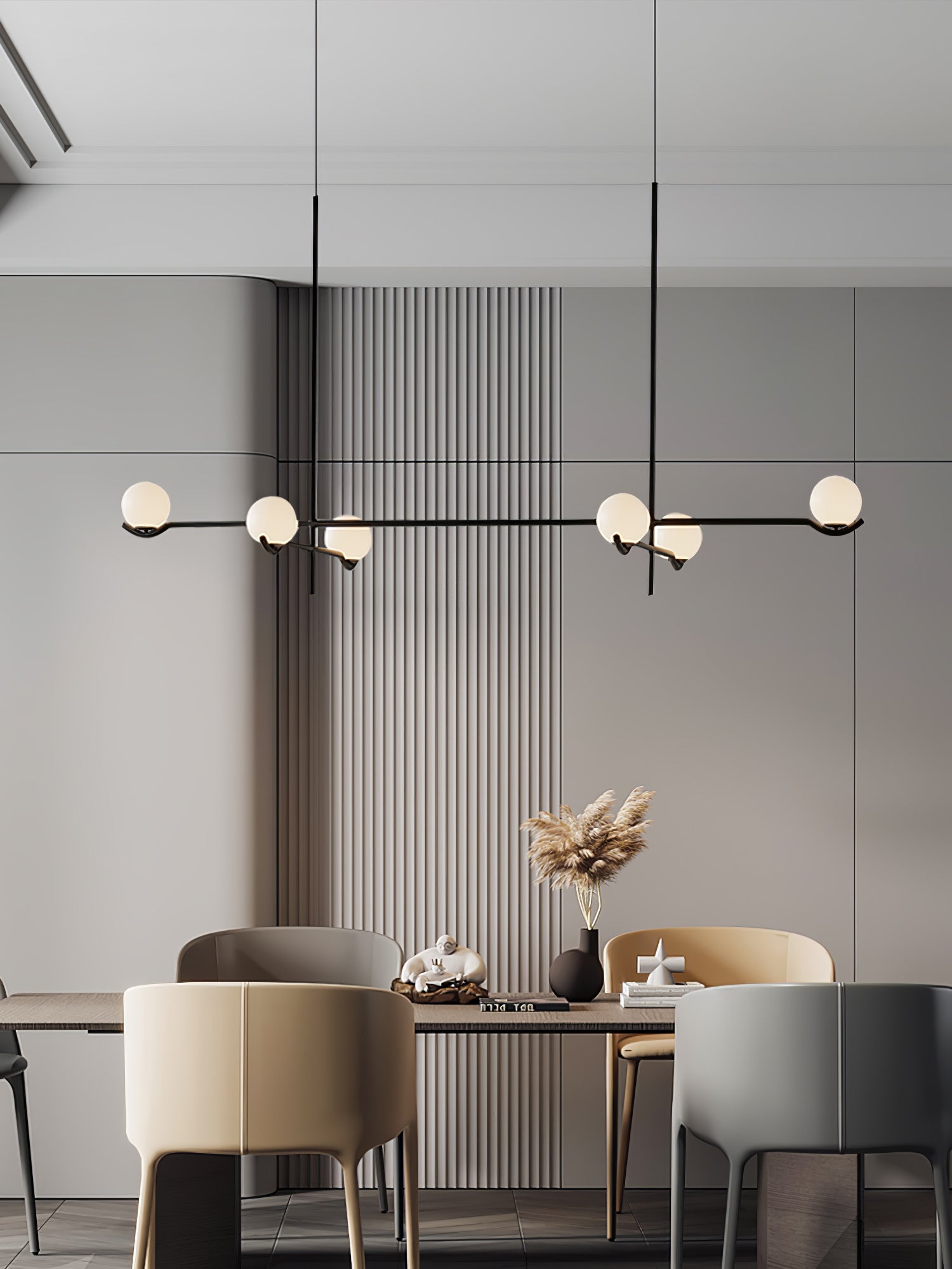 Fayno White Globe Chandelier - Neutralighting