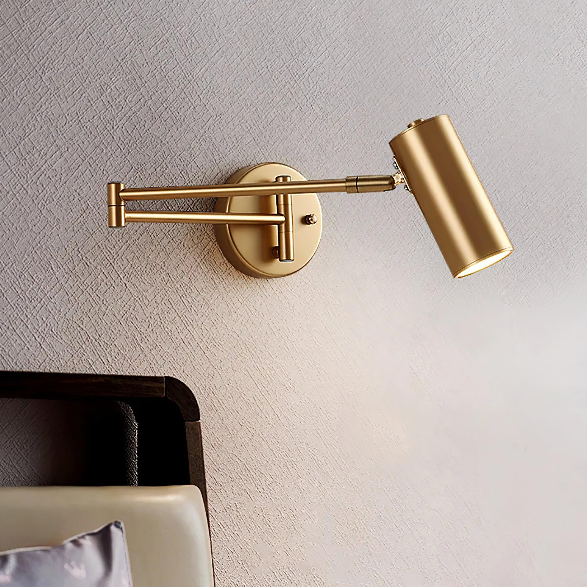 Lustra Wall Sconce Brass Swing Arm Adjustable - Letslighting