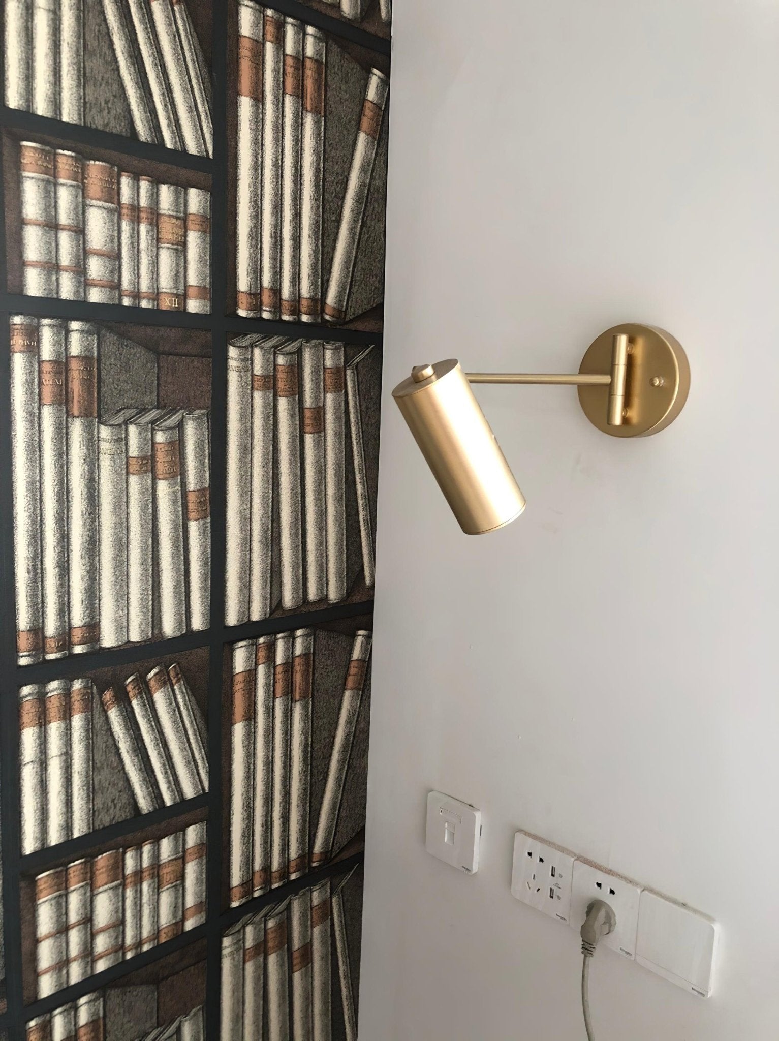 Lustra Wall Sconce Brass Swing Arm Adjustable - Letslighting