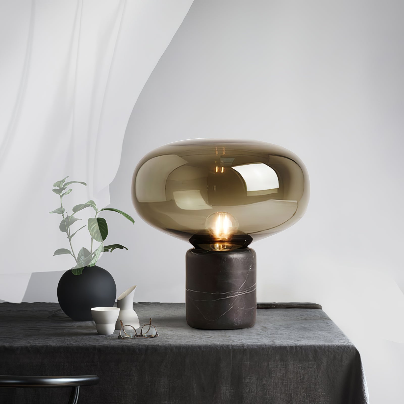 Rova Marble Industrial Table Lamp - Letslighting
