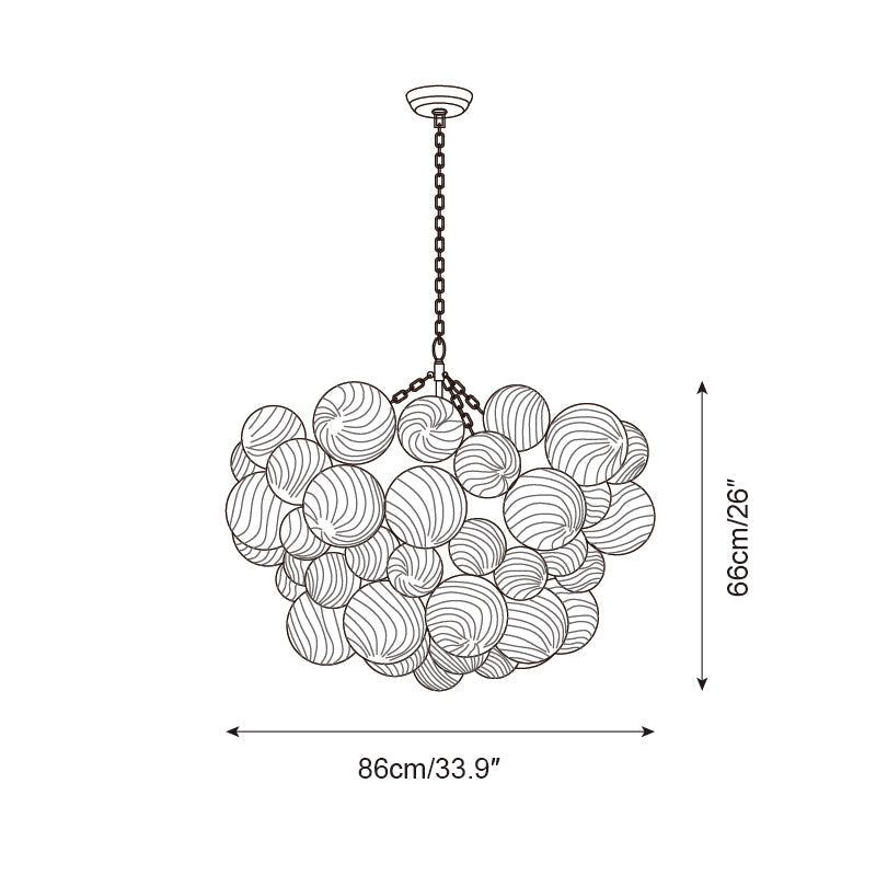 Talia Chandelier Glass Sphere Cascade - Letslighting