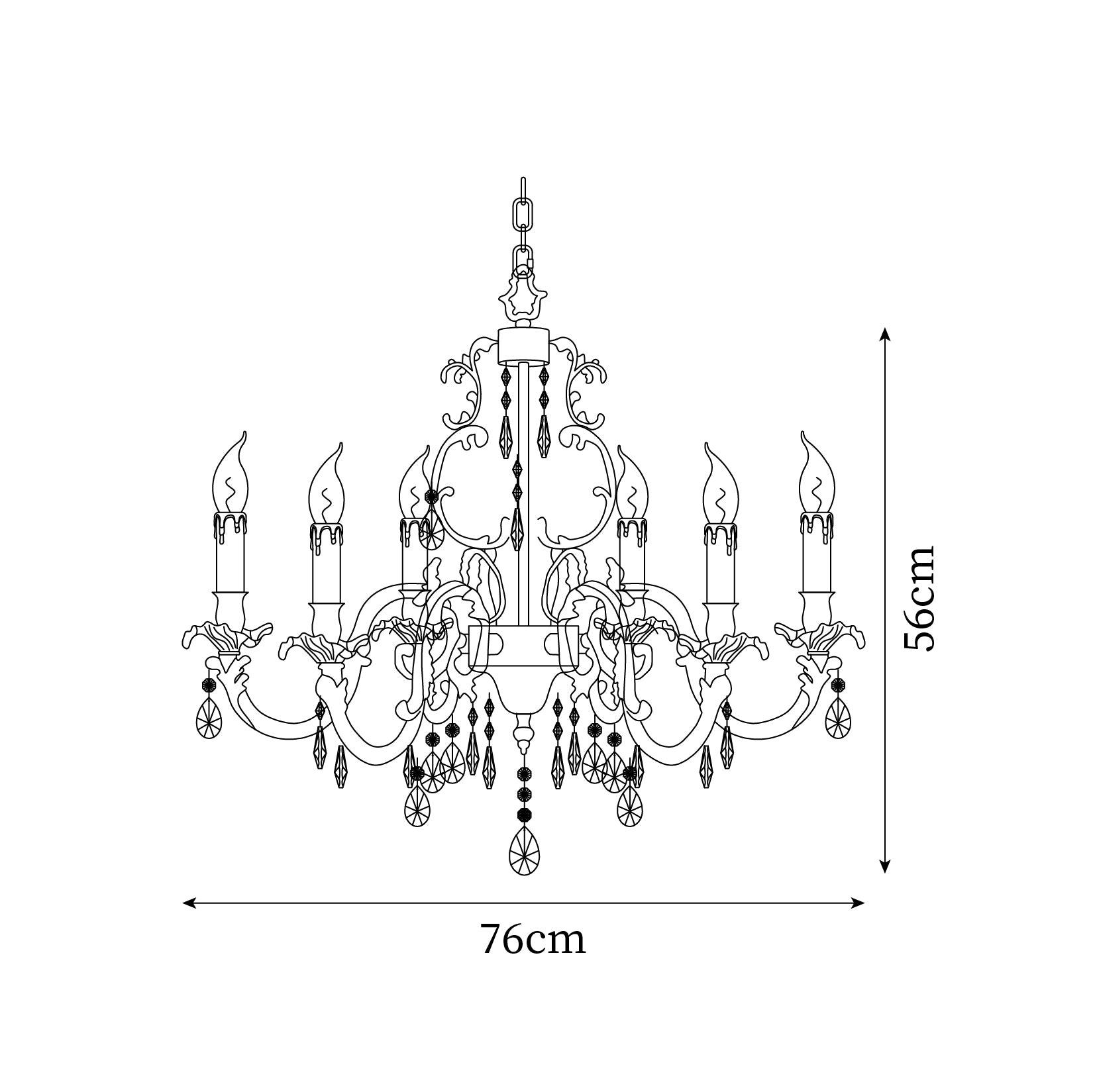 Elvion Classic Brass Crystal Chandelier - Neutralighting