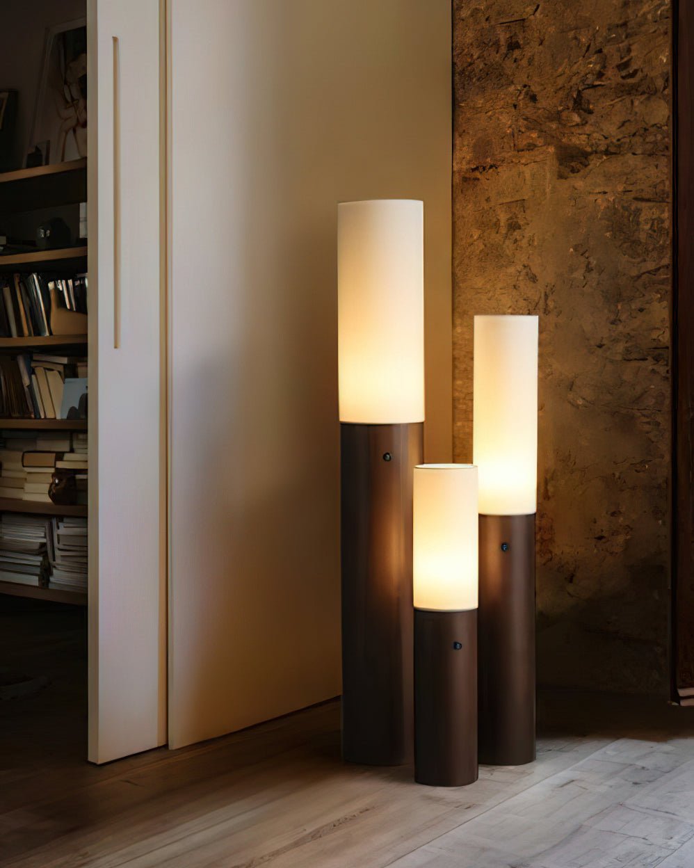 Vero Timber Column Floor Lamp - Letslighting
