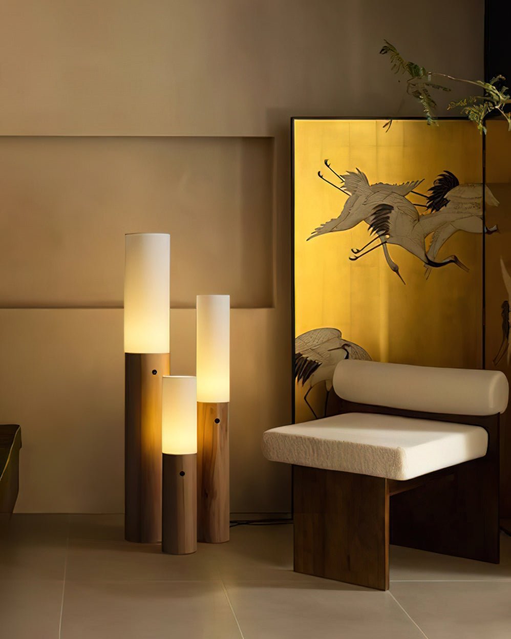 Vero Timber Column Floor Lamp - Letslighting