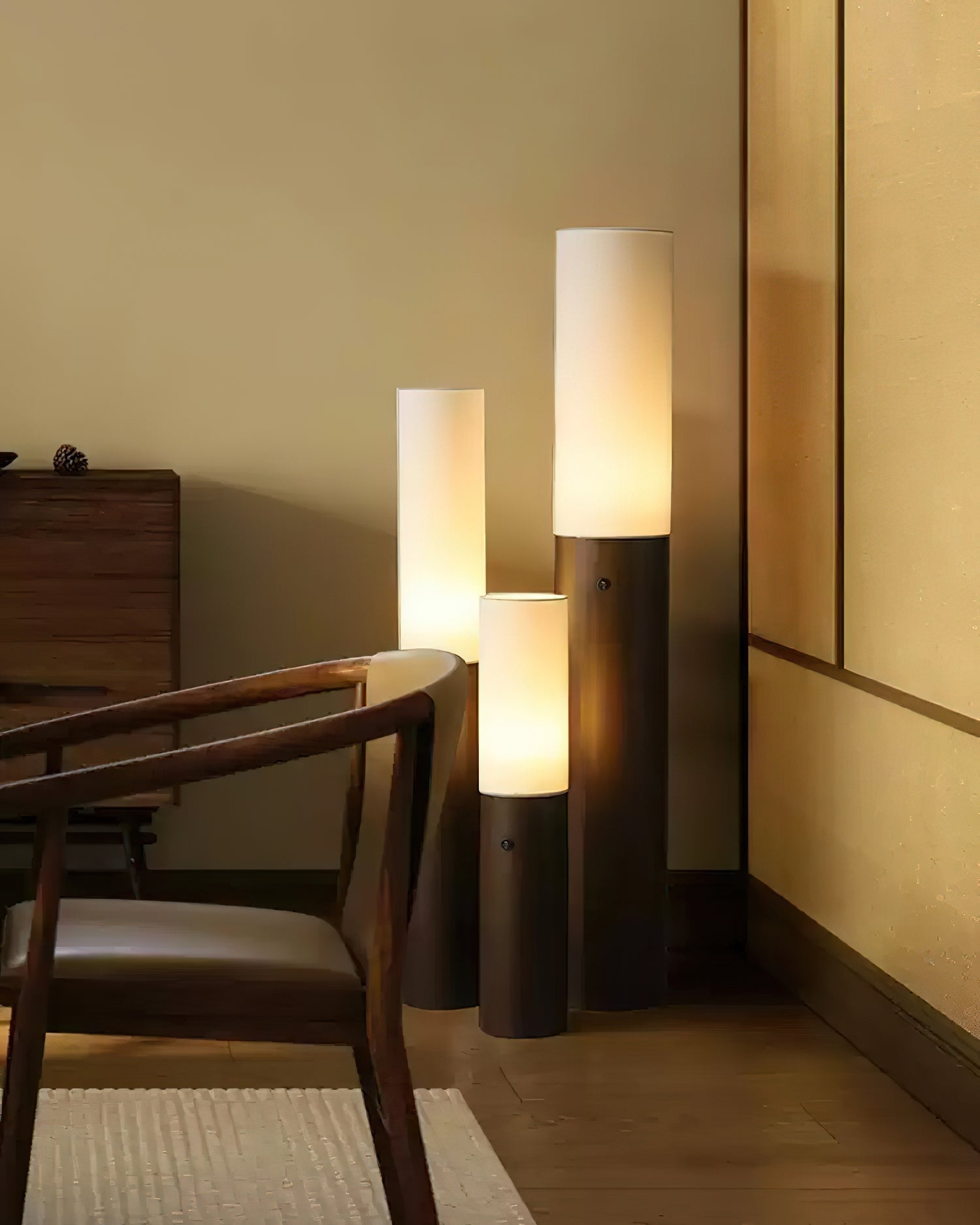 Vero Timber Column Floor Lamp - Letslighting